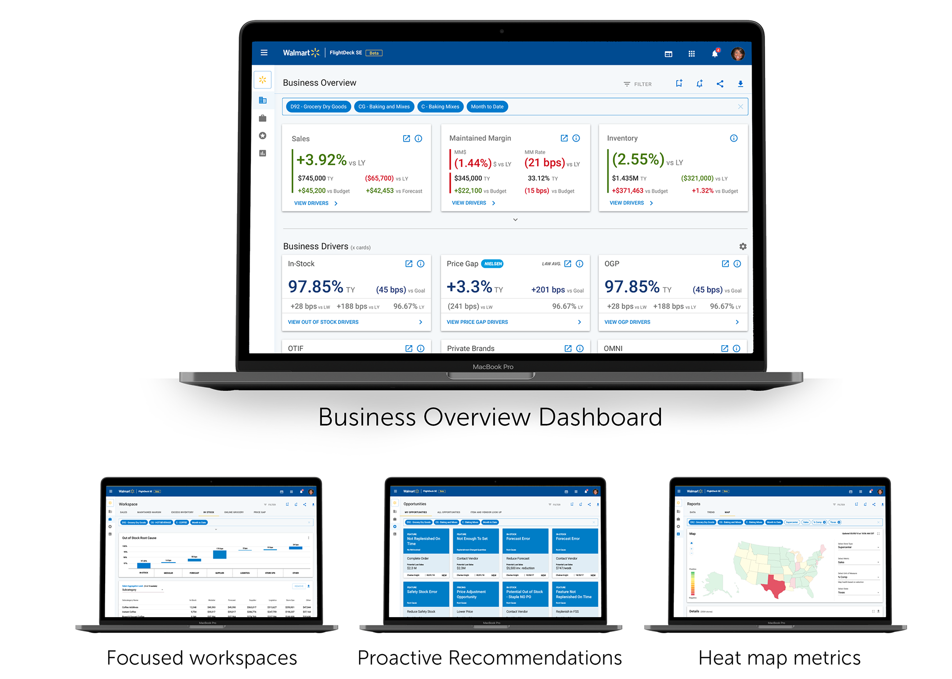 Flight Deck main image with 3 additional examples