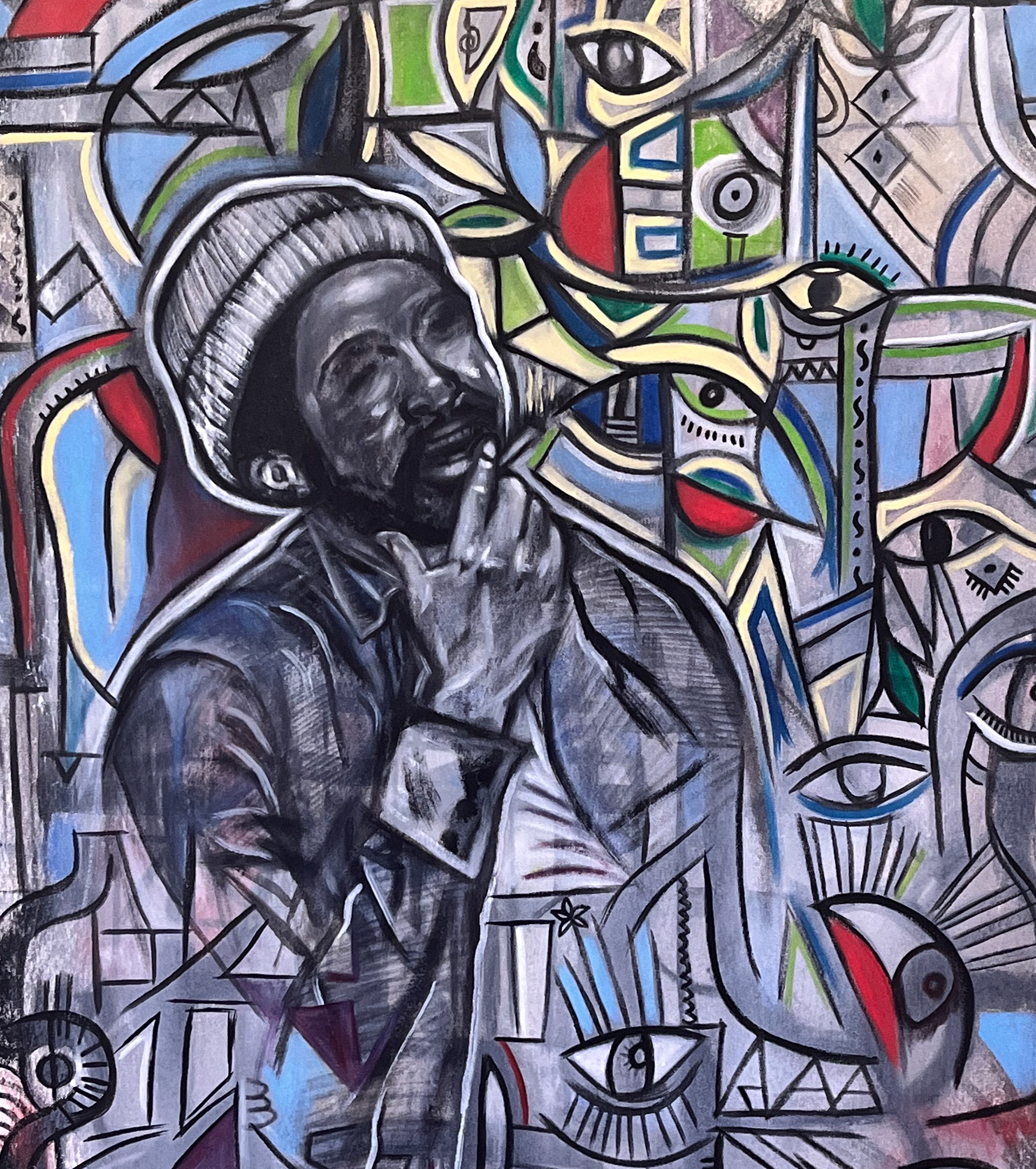 Cropped "Marvin Gaye has a lot to Say" 48" x 34"