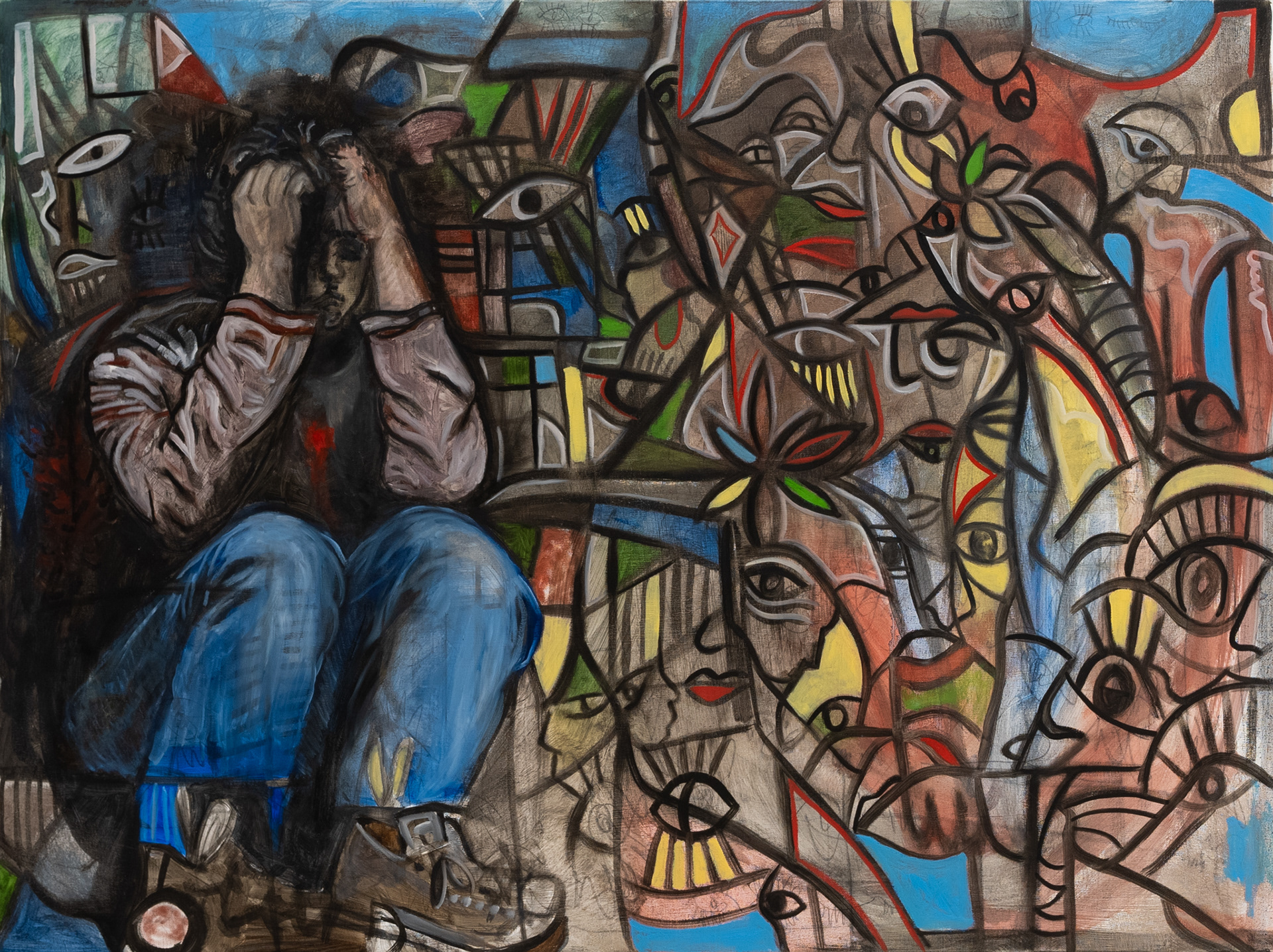 "Me, myself, and ..." 36" x 48"