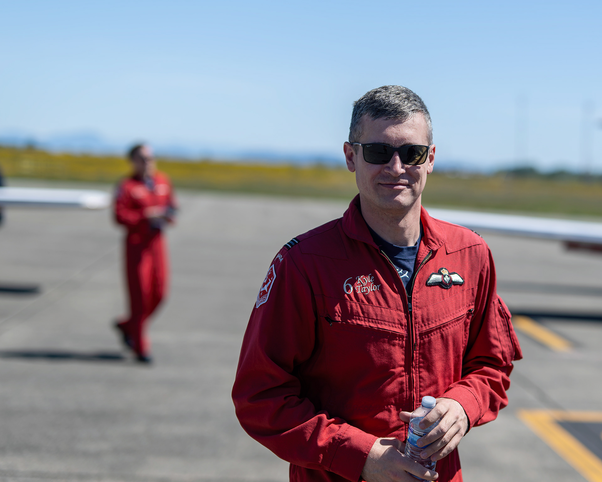 Snowbird 6, pilot Kyle Taylor, returns from a practice sortie during the 2026 spring training deployment at 19 Wing Comox, British Columbia. Fine art aviation photography by Kevin Prentice.