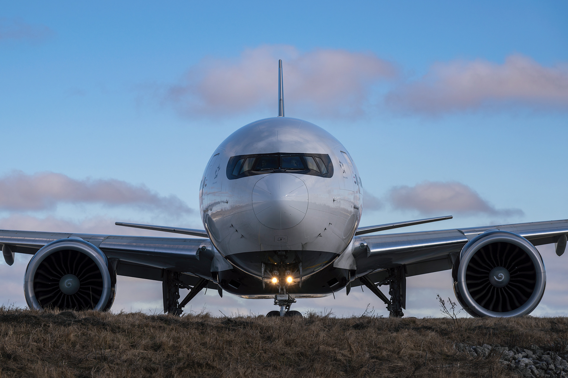 Air Canada Boeing 777 Preparing for Departure | Head-On Taxiway View at YYZ. Commercial aviation photography by Kevin Prentice.