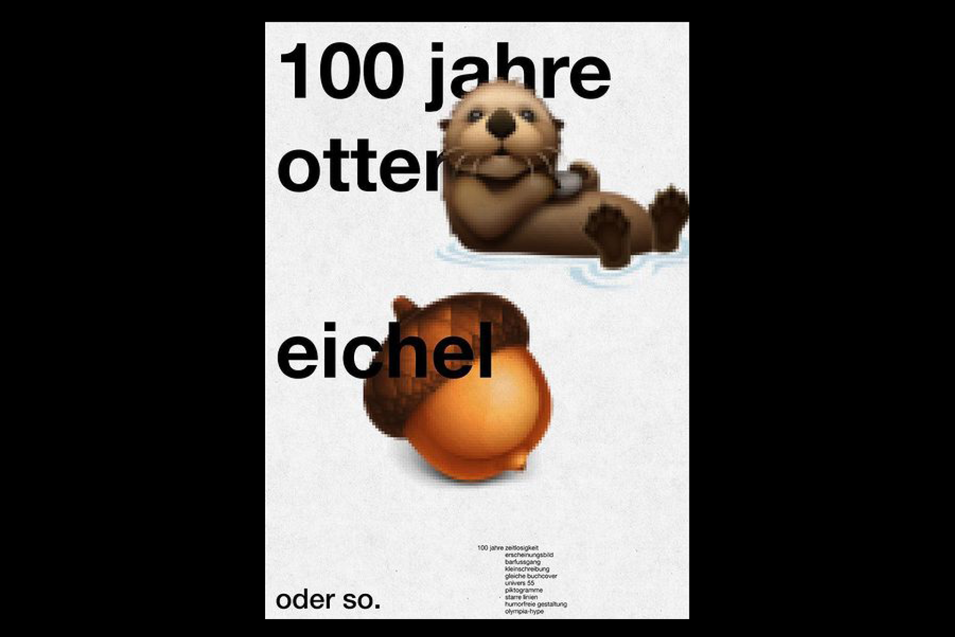 100 jahre otter eichel - Poster