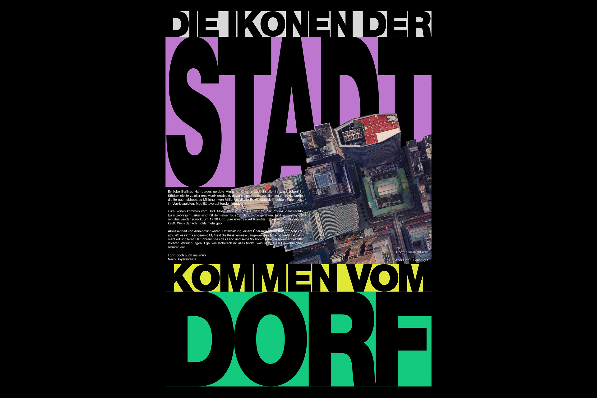 Die Ikonen der Stadt kommen vom Dorf - Poster