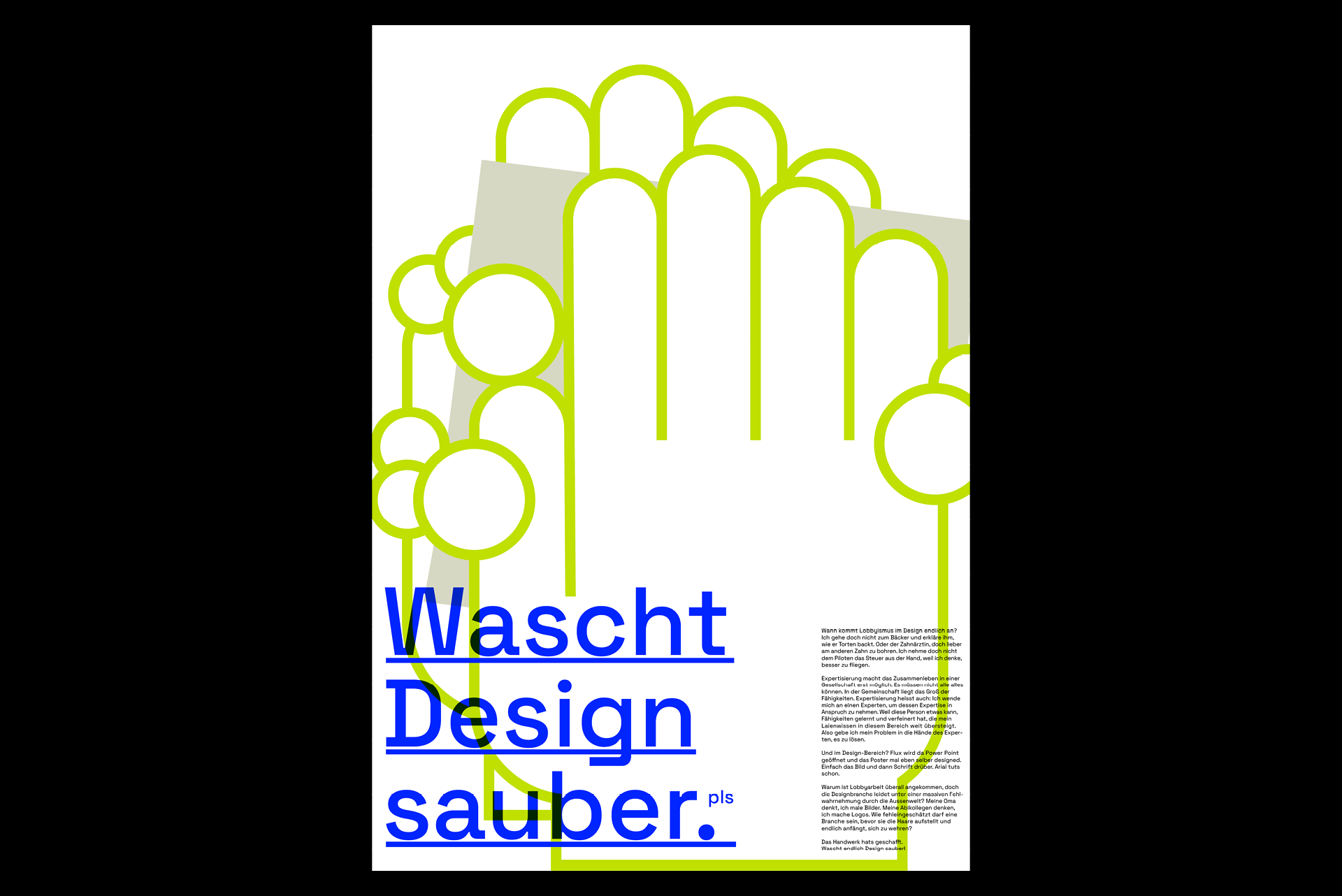 Wascht Design sauber! - Poster