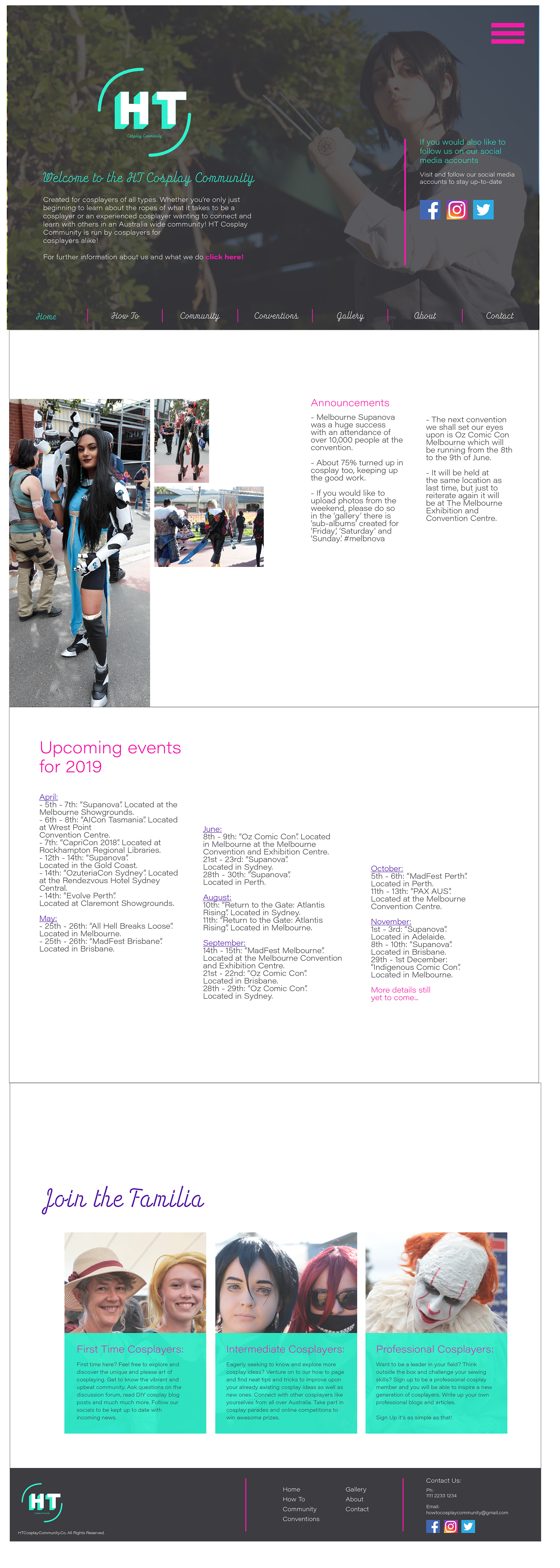 How To Cosplay Community - Homepage