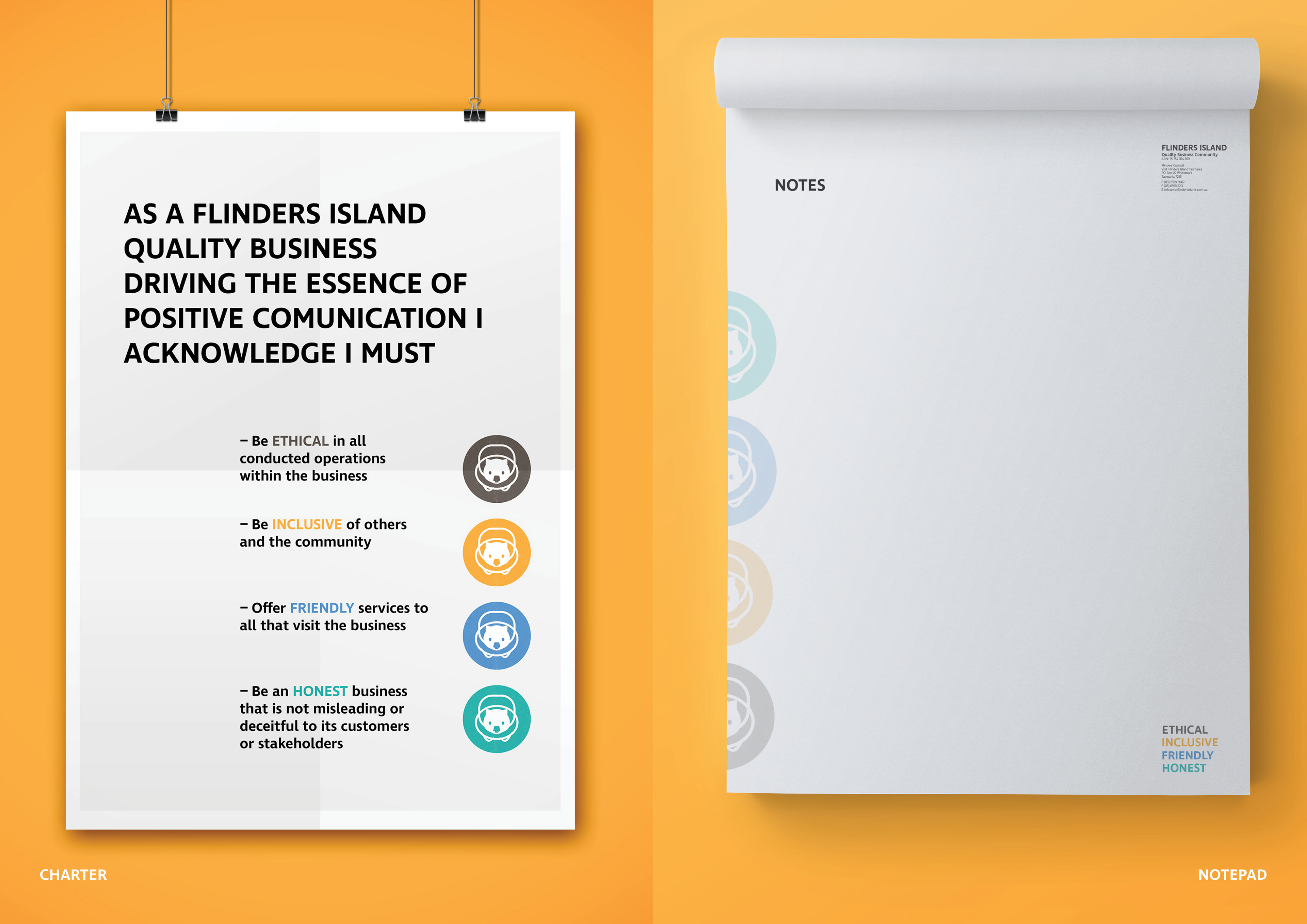 Signage and Notebook Brand Application