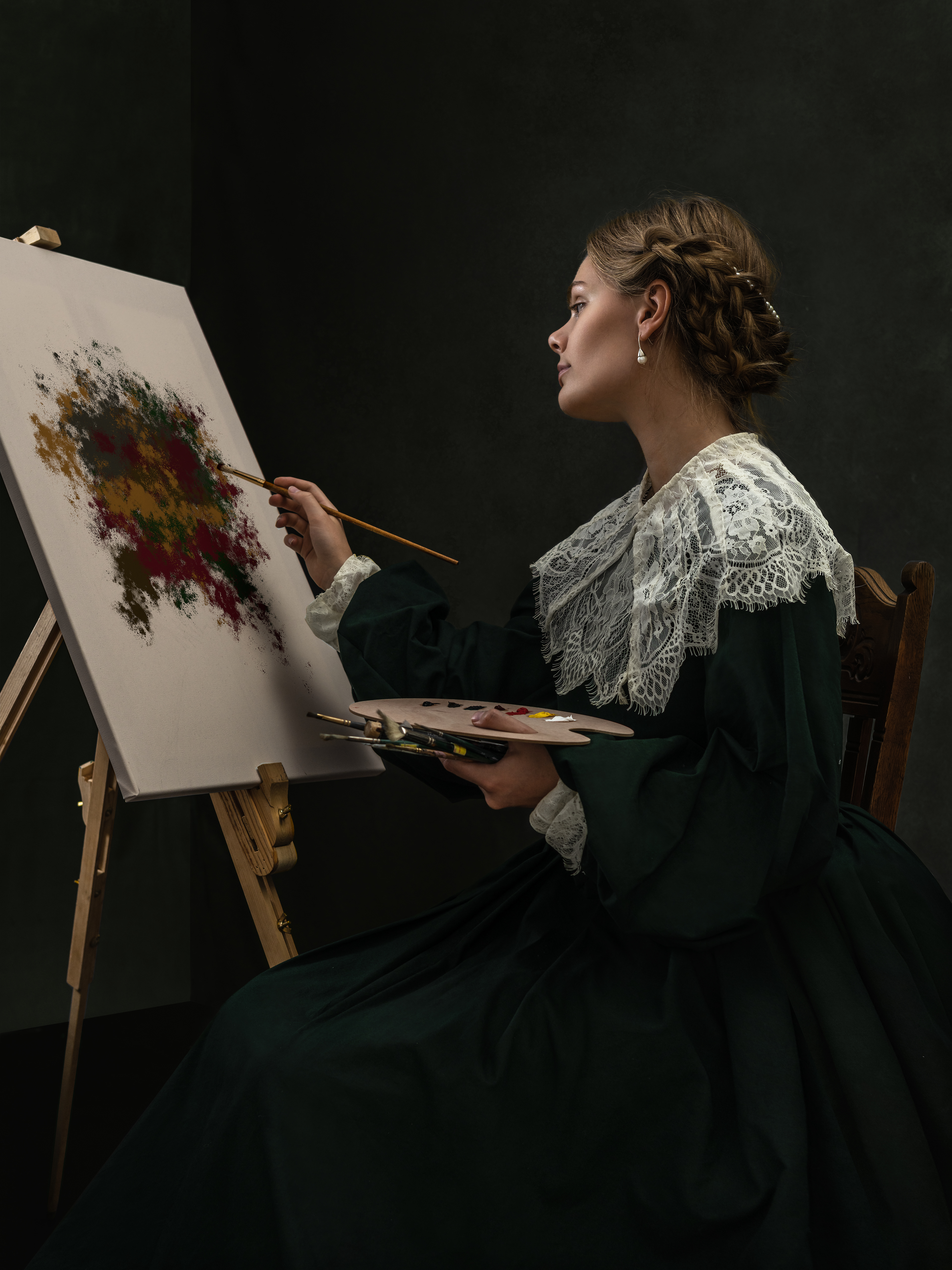 The Female Painter: If Abstract Art Existed in 17th Century