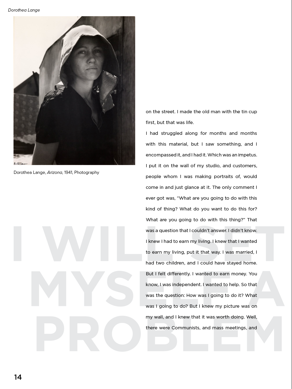 Dorothea Lange Catalogue