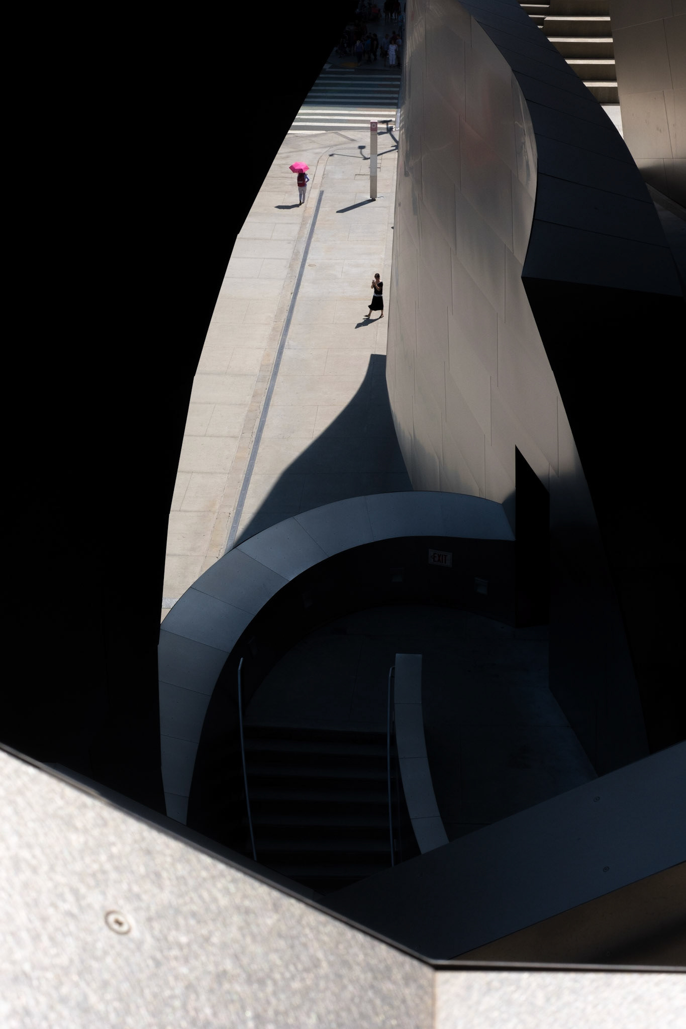 Shapes, Shadows, and Color in California II. (The Pink Umbrella)