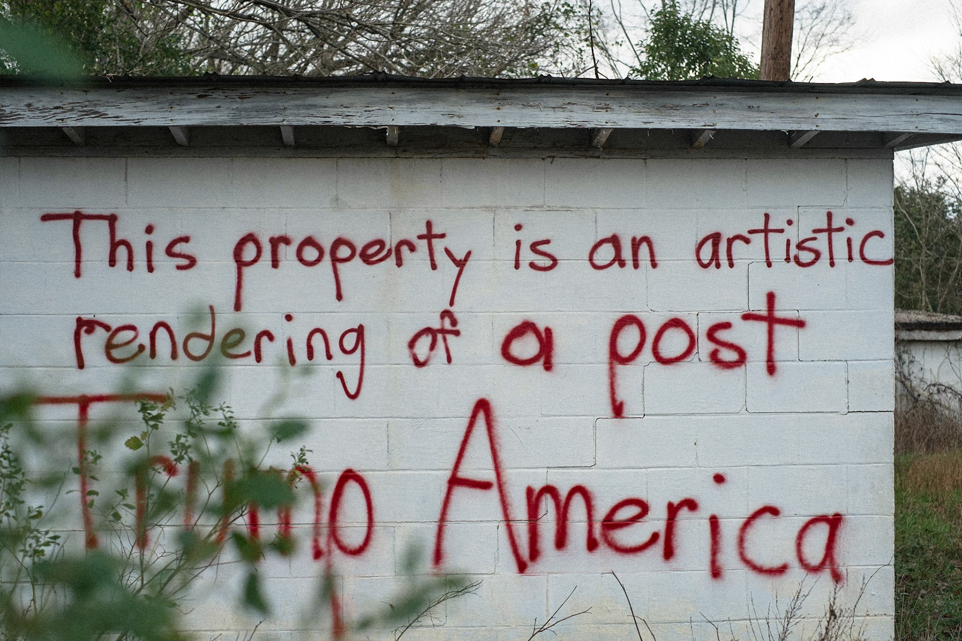 Bicycling America X. Somebody's a Prophet in South Carolina. Continues the theme of the previous photo. I took this in December of 2016. Either someone is a time traveller, or they understood Trump a lot better than I. And to think this is South Carolina, too!