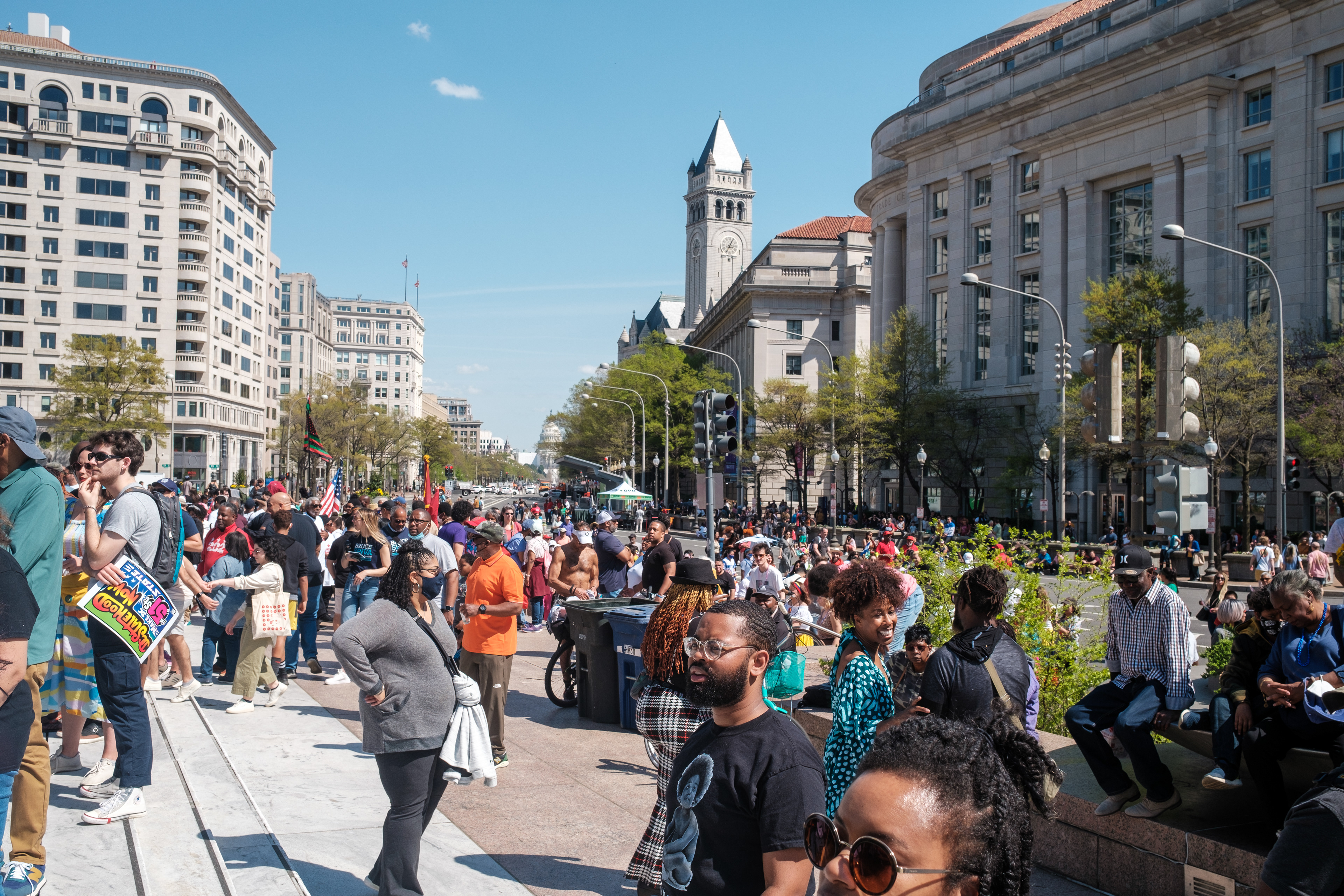 A fantastic spring day in Washington DC to be at Freedom Plaza