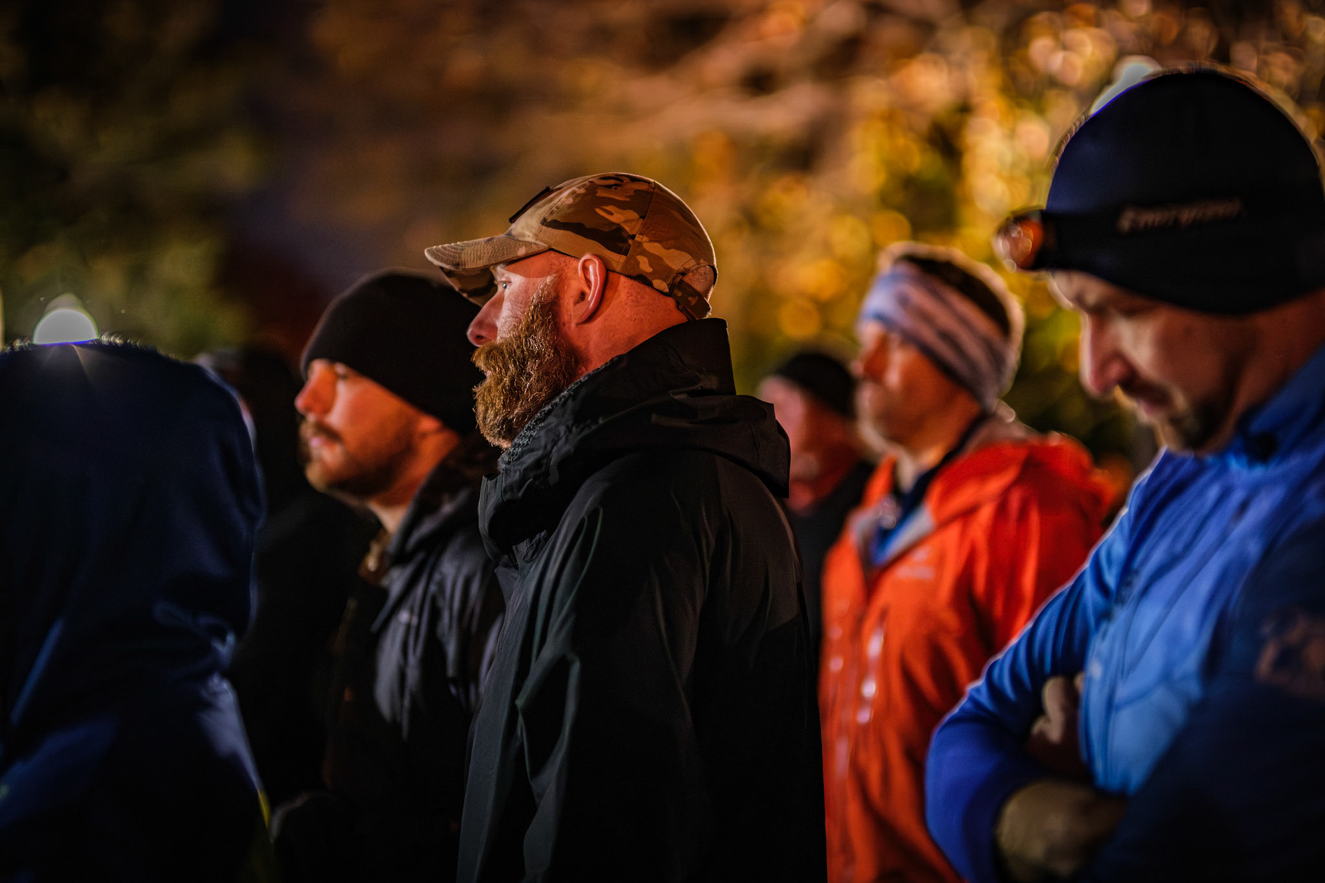 Participants listen to instructions and advice from the event briefing
