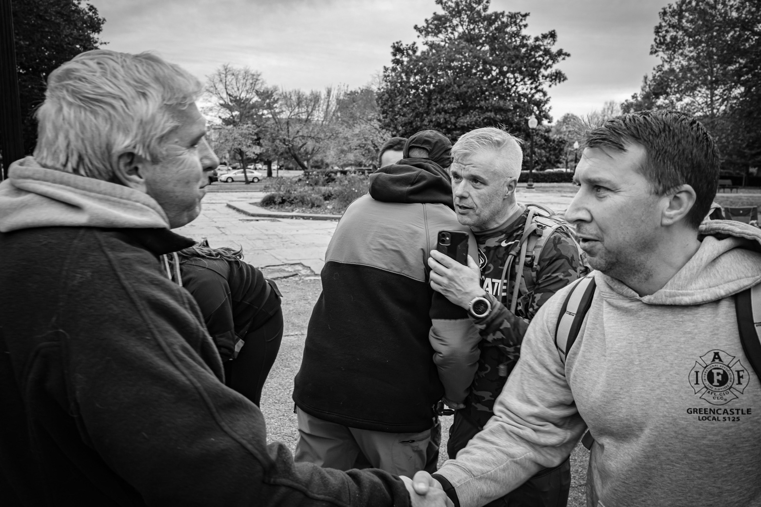Participants are congratulated for finishing the 50 mile race