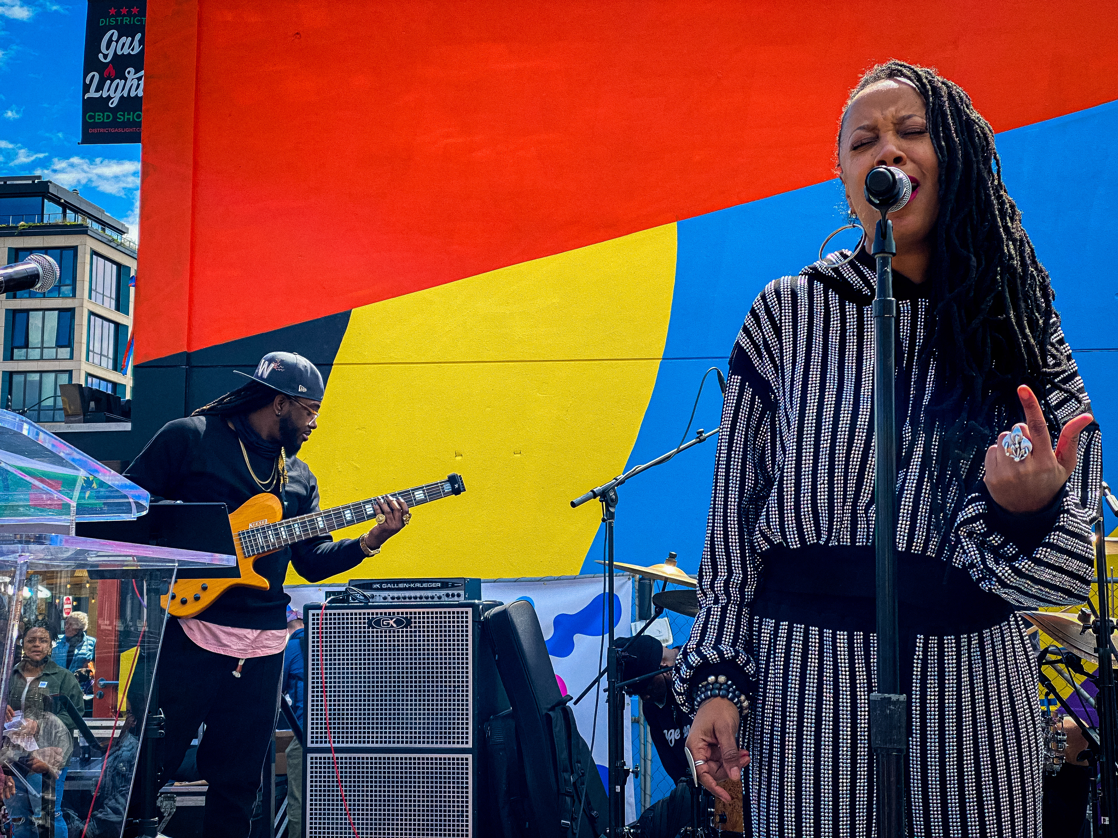 Deborah Bond and bass player Dean Turner