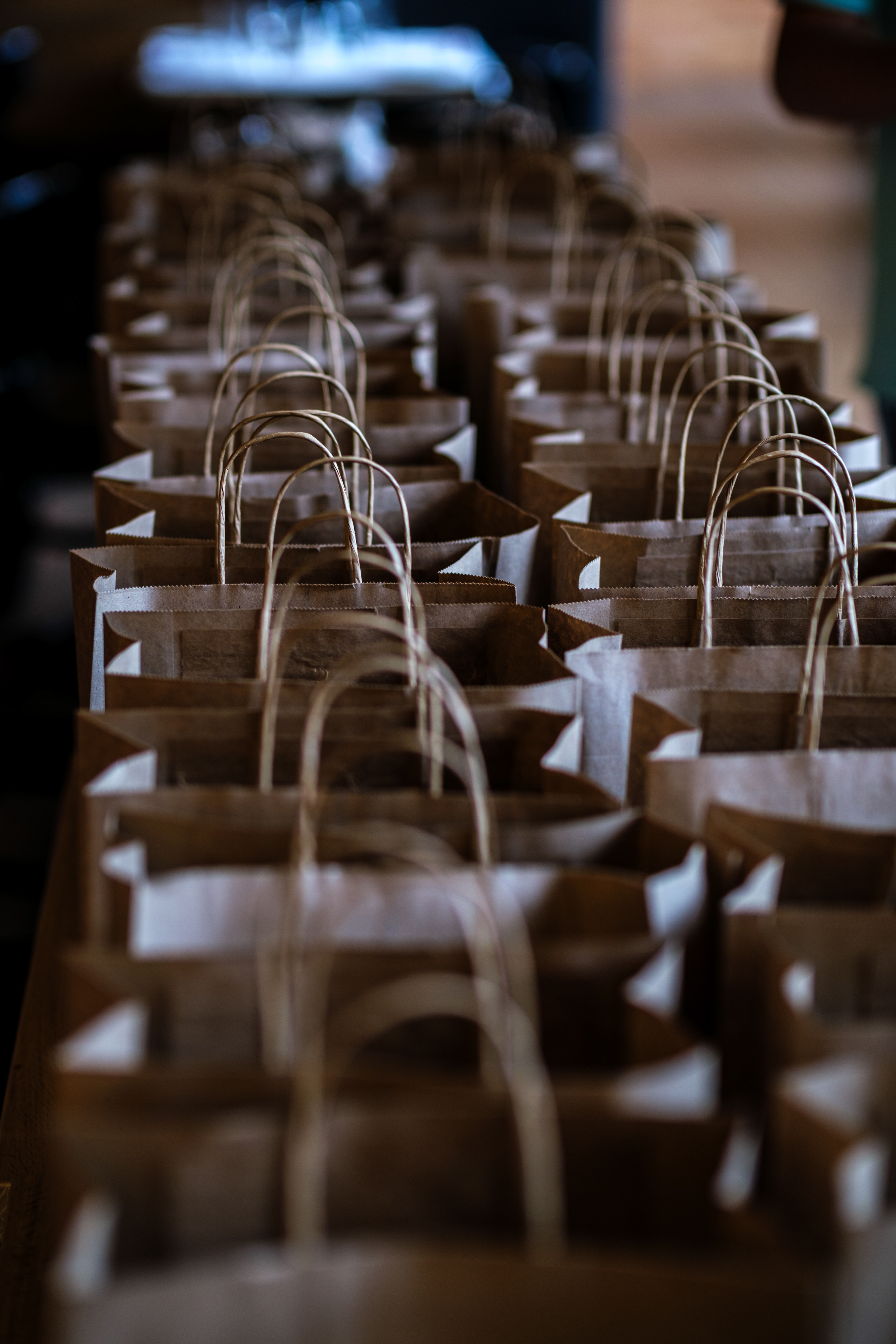 Bagged meals, ready to be delivered
