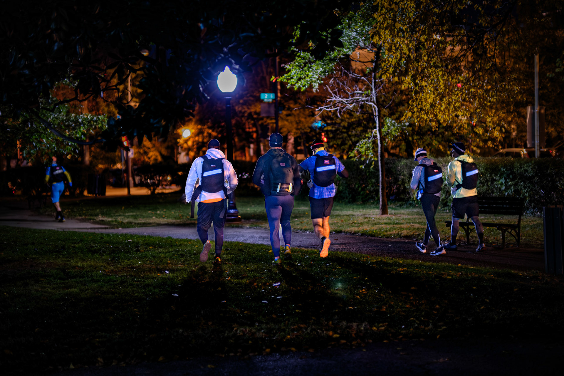 Participants head off towards their first waypoint in Arlington Virginia
