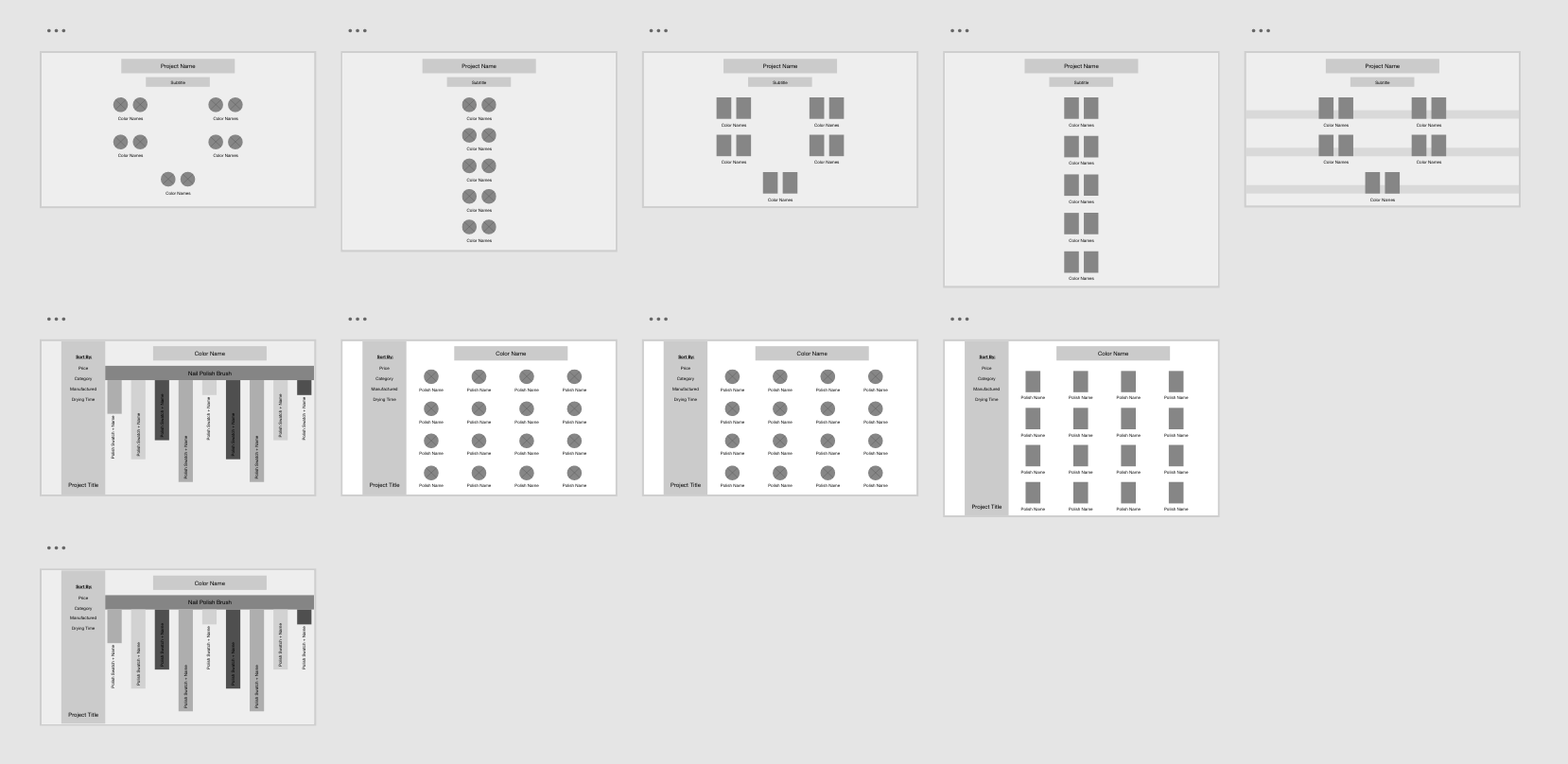 Website Wireframes