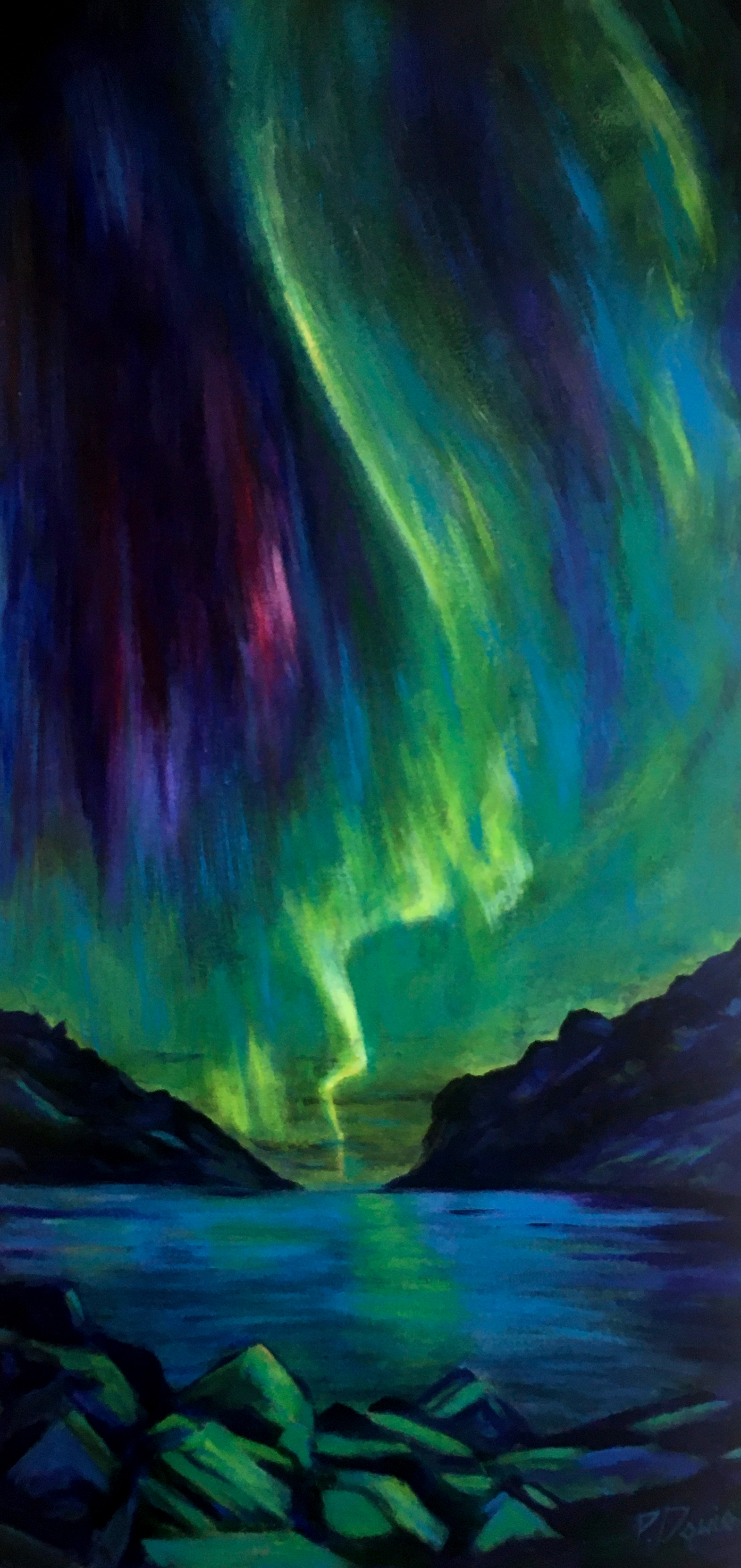 'Northern Lights' 40” x 20” £400 (Acrylic)