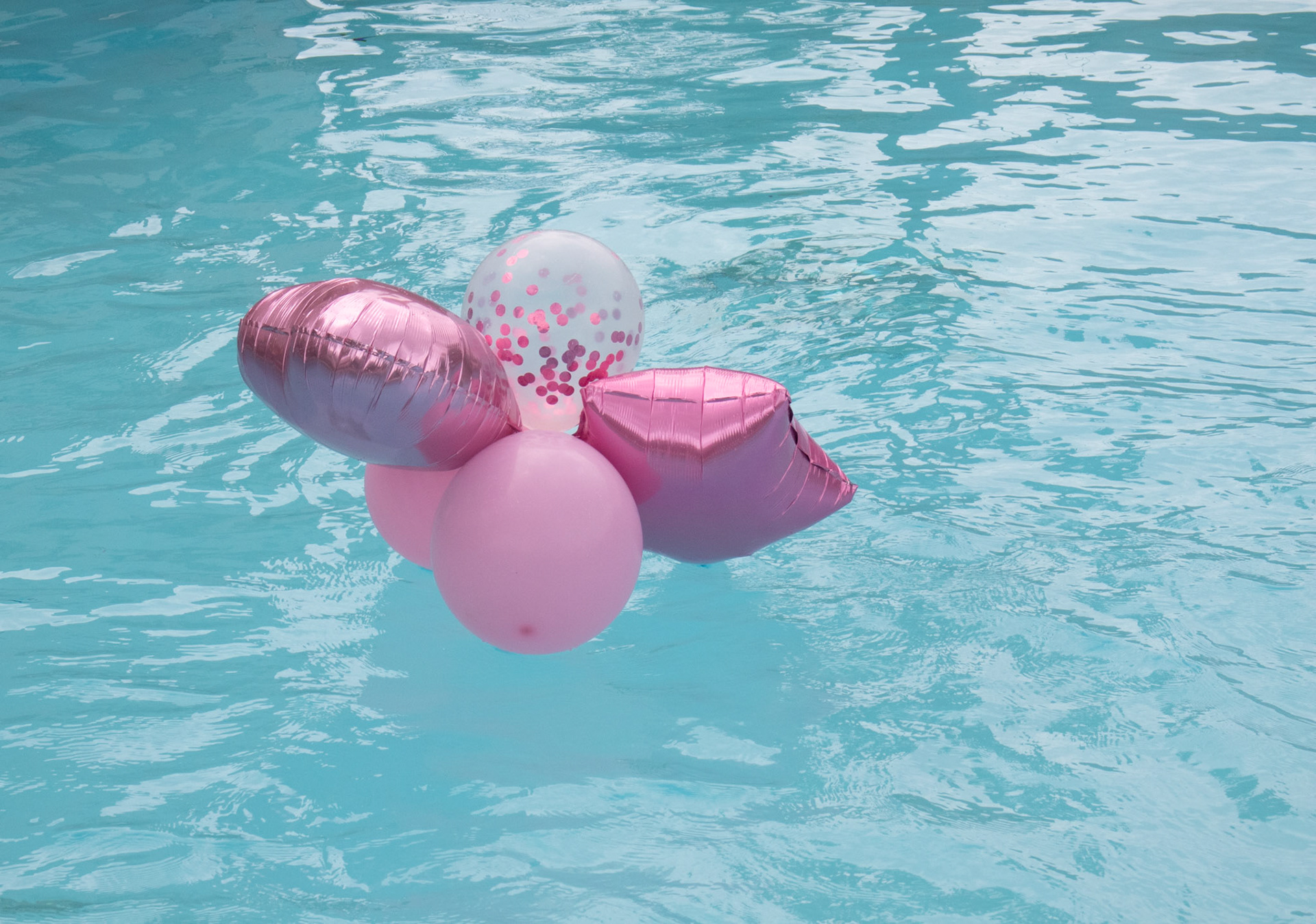 balloons in the pool