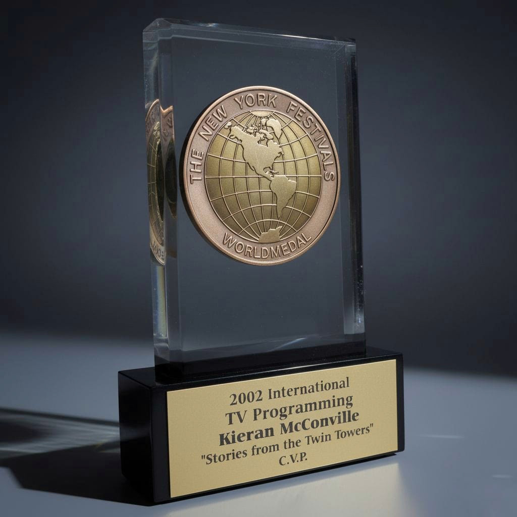 A new York Festivals Gold Medal for Kieran McConville