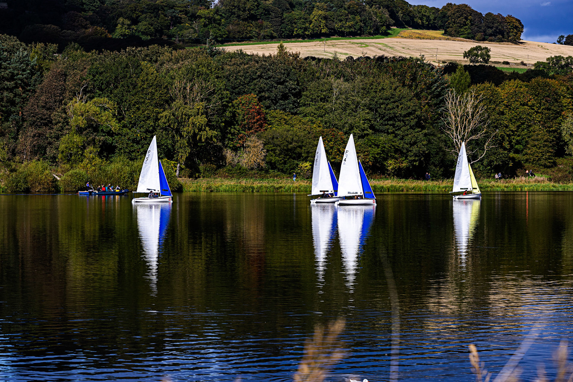 Sailing on Linlithgow Loch, with Reflections - 24 September 2022