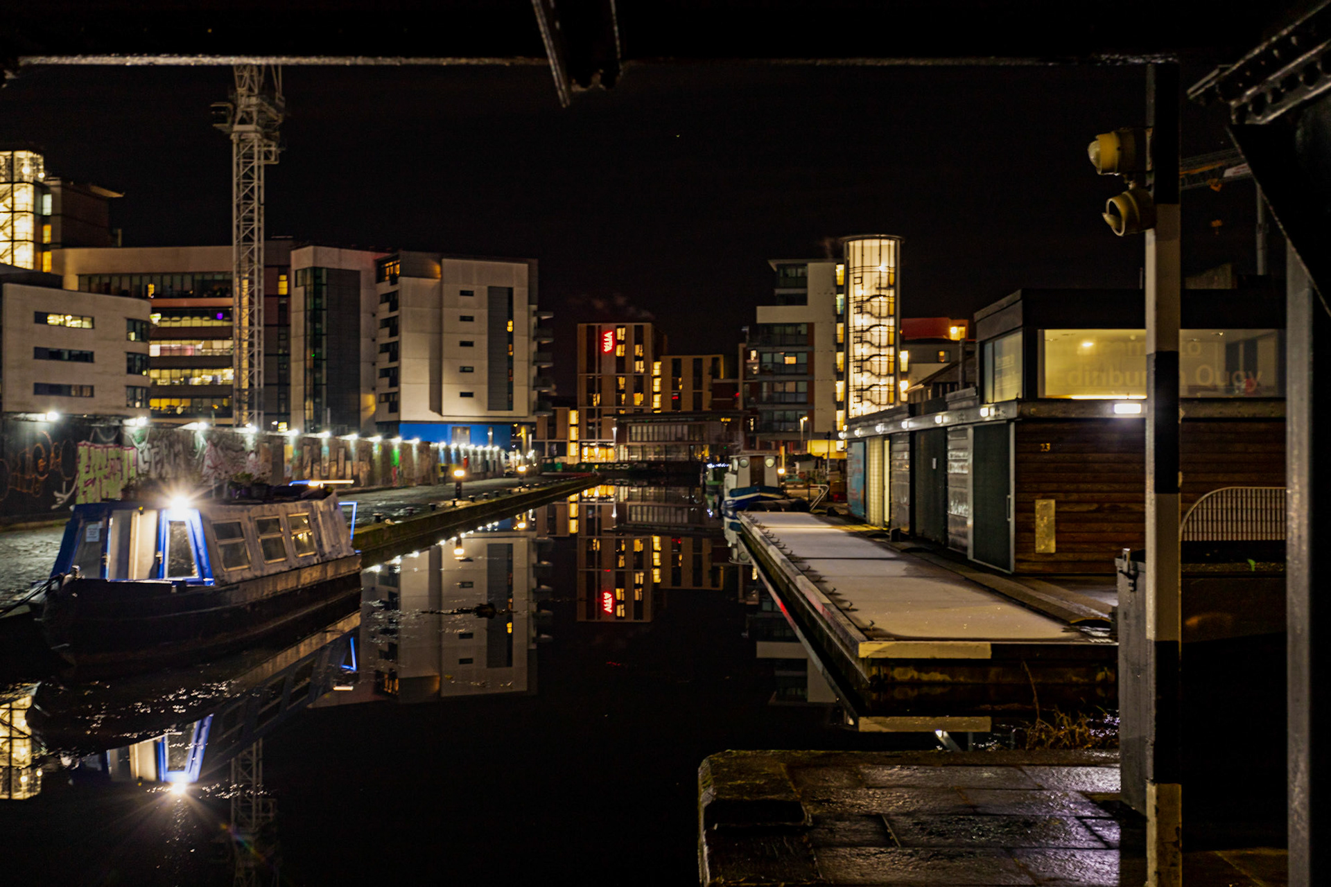 Union Canal at Leamington Lift Bridge Edinburgh 29 Nov 2022