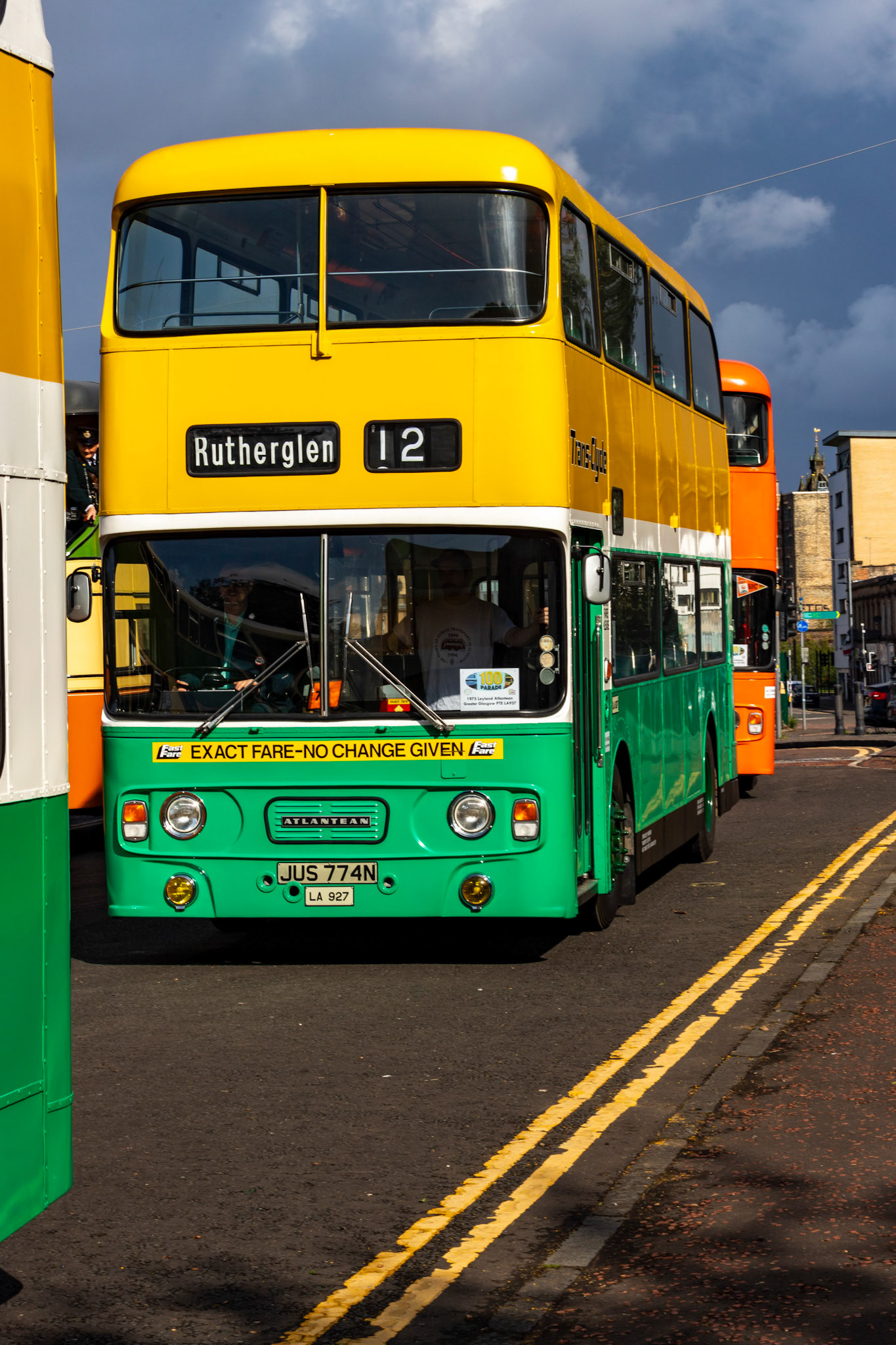 JUS774N Number: LA927 Leyland Atlantean 1975 - 100 years of Glasgow Corporation Motorbuses at the People's Palace Glasgow 03 August 2024