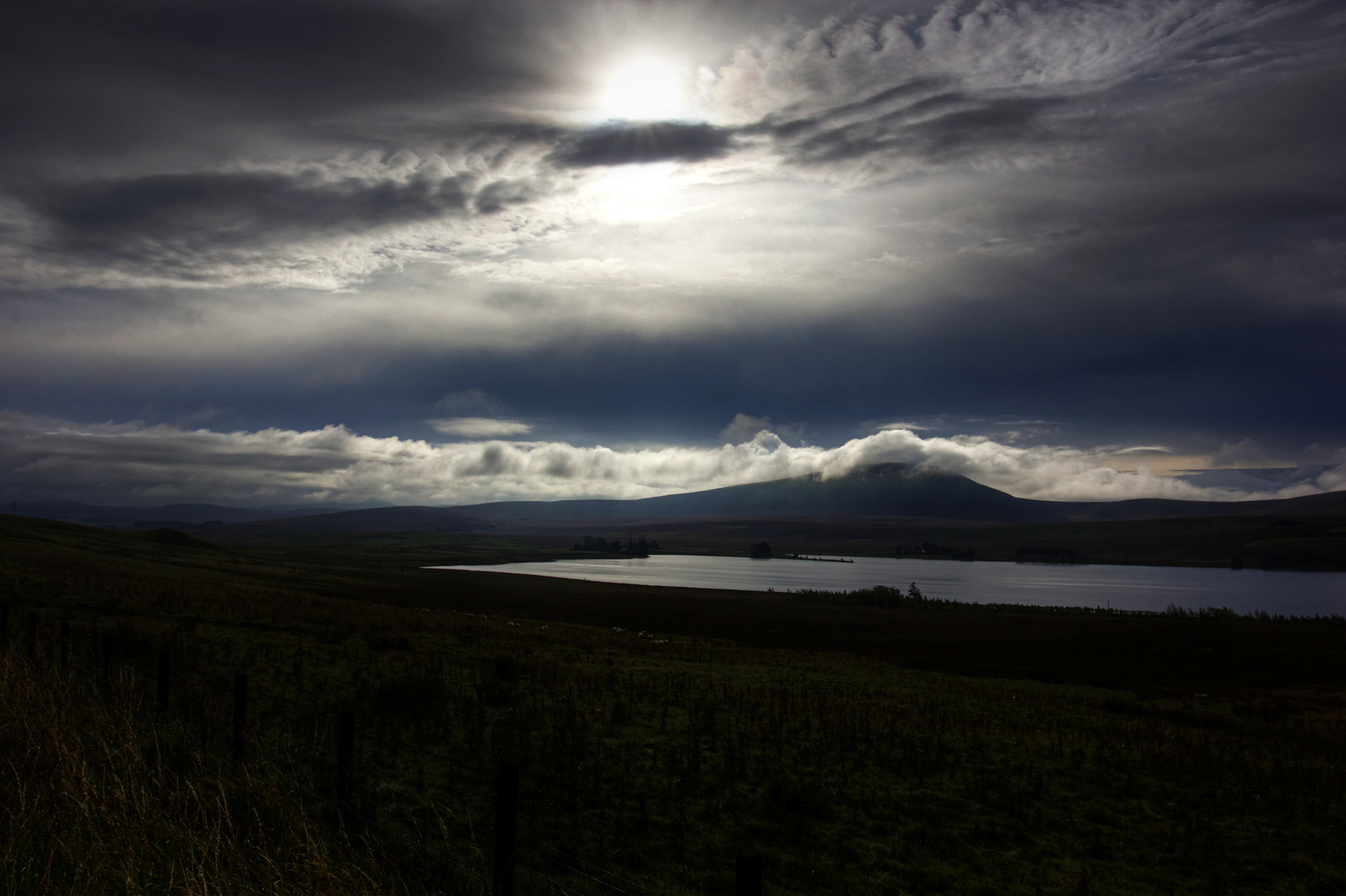 East Cairn Hill in the Pentland Hills. The water is Harperrig Reservoir. Viewed from the Lang Whang (A70) at Harperrig Reservoir. Please see my other Photographs at: http://www.jamespdeans.co.uk