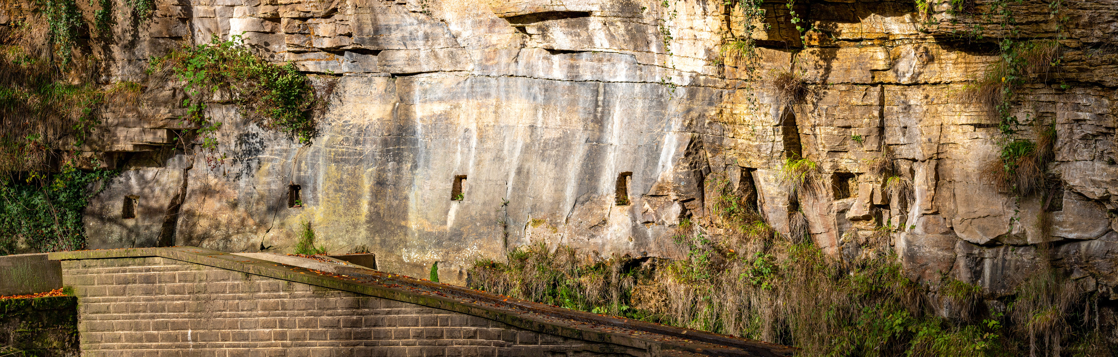 Cramond 18 October 2024 - Old tramway support holes