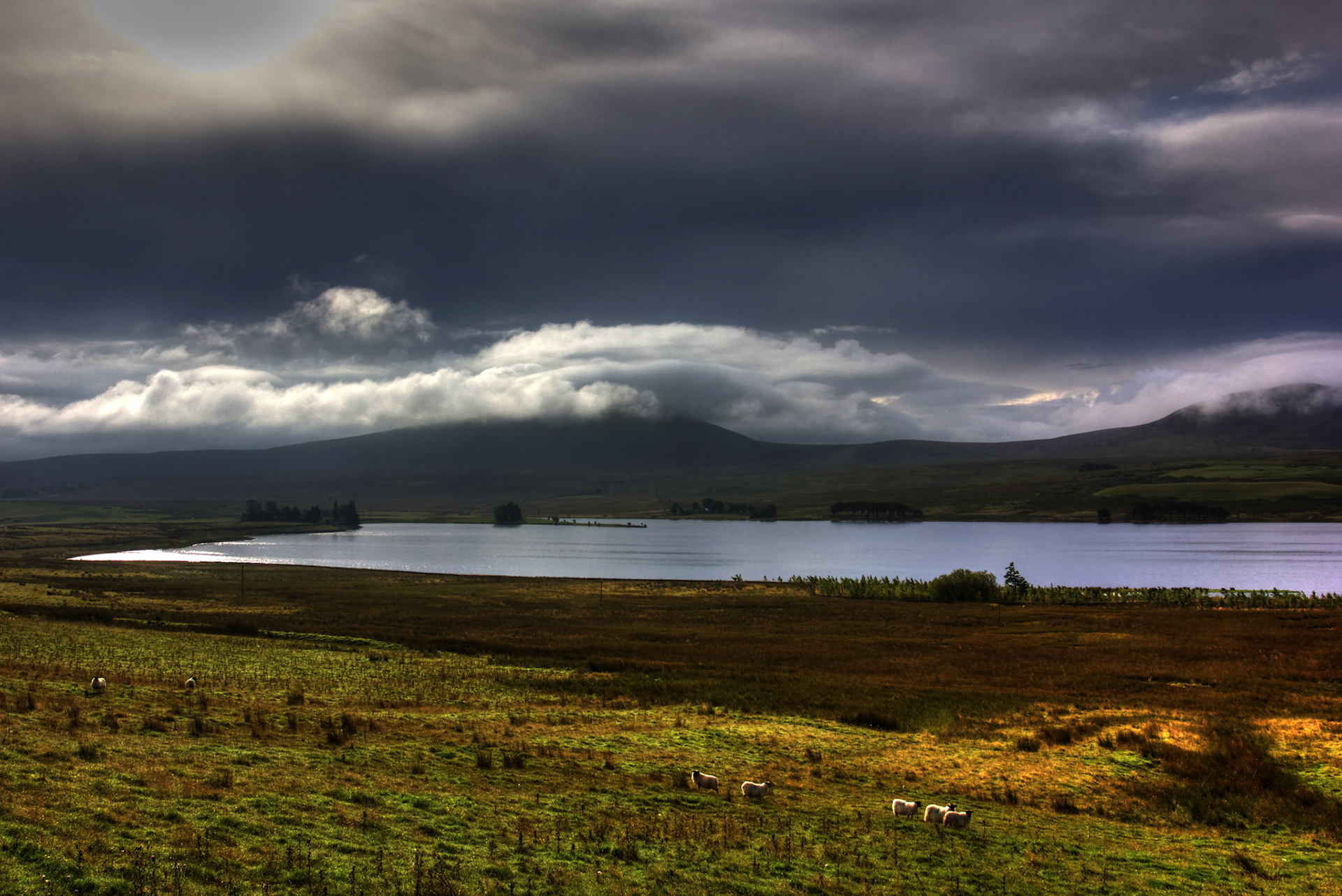 East &amp; West Cairn Hills and the Cauldstane Slap in the Pentland Hills. The water is Harperrig Reservoir. Viewed from the Lang Whang (A70) at Harperrig Reservoir. Please see my other Photographs at: http://www.jamespdeans.co.uk