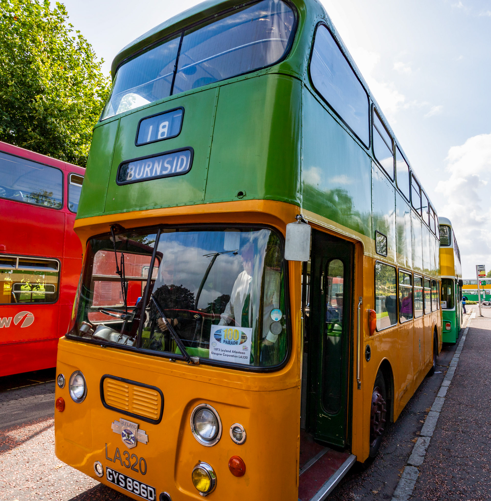 GYS896D Number: LA320 Leyland Atlantean 1973 - 100 years of Glasgow Corporation Motorbuses at the People's Palace Glasgow 03 August 2024