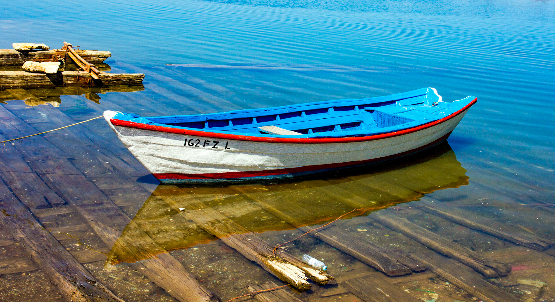 Boat on the slipway at Fuseta