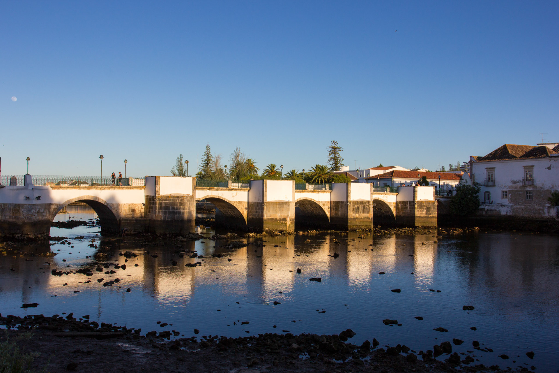 Reflections on the Gilão River just before sunset (Tavira, Algarve, Portugal). Tavira is a really wonderful olf town, in an amazing area, which is full of wild life. This is the Romano Bridge. Please see my other Portugese Photographs at: http://www.jamespdeans.co.uk/p116503744 Recent Photographs will be uploaded over the next few days.