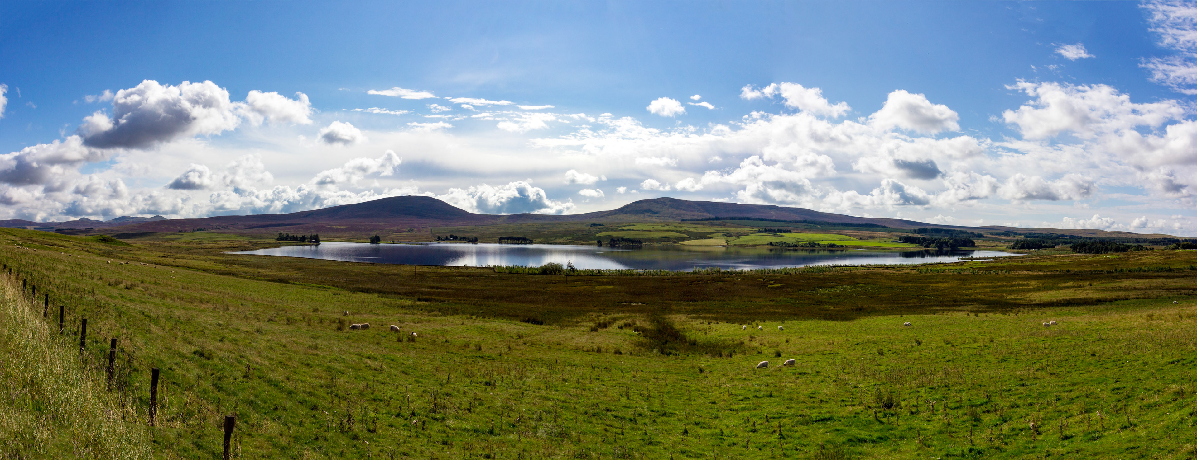 East &amp; West Cairn Hills and the Cauldstane Slap in the Pentland Hills. The water is Harperrig Reservoir. Viewed from the Lang Whang (A70) at Harperrig Reservoir. Please see my other Photographs at: http://www.jamespdeans.co.uk