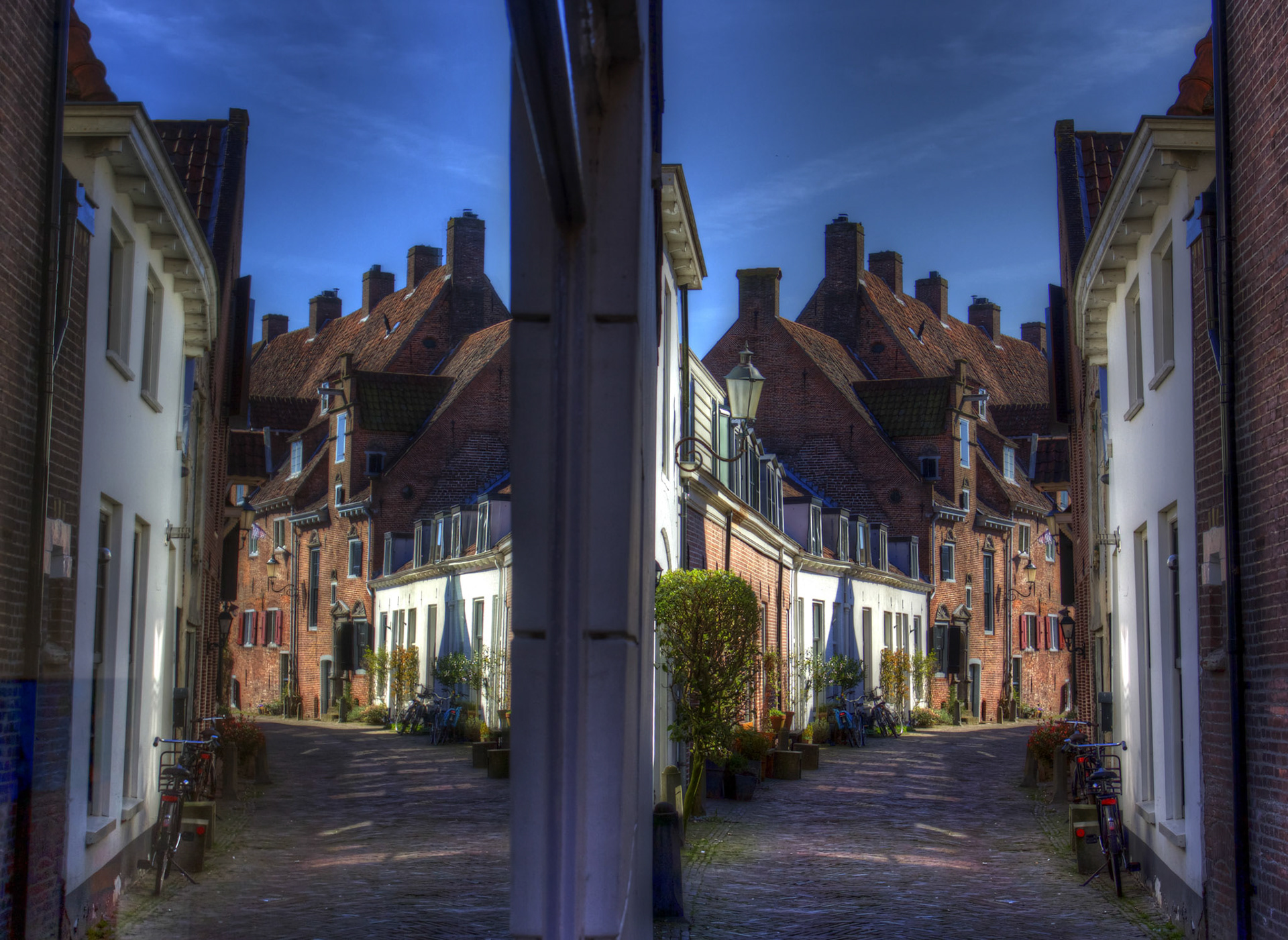 Reflections in a window in Amersfoort. Please see my other Photographs at: www.jamespdeans.co.uk