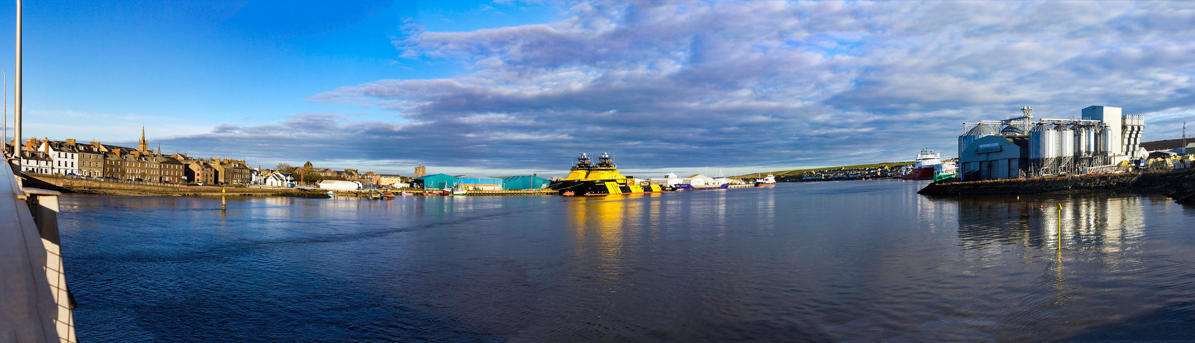 Montrose Docks on the River South Esk (at this stage the river estuary is the outflow from the Montrose Basin). Please see my other Photographs at: www.jamespdeans.co.uk