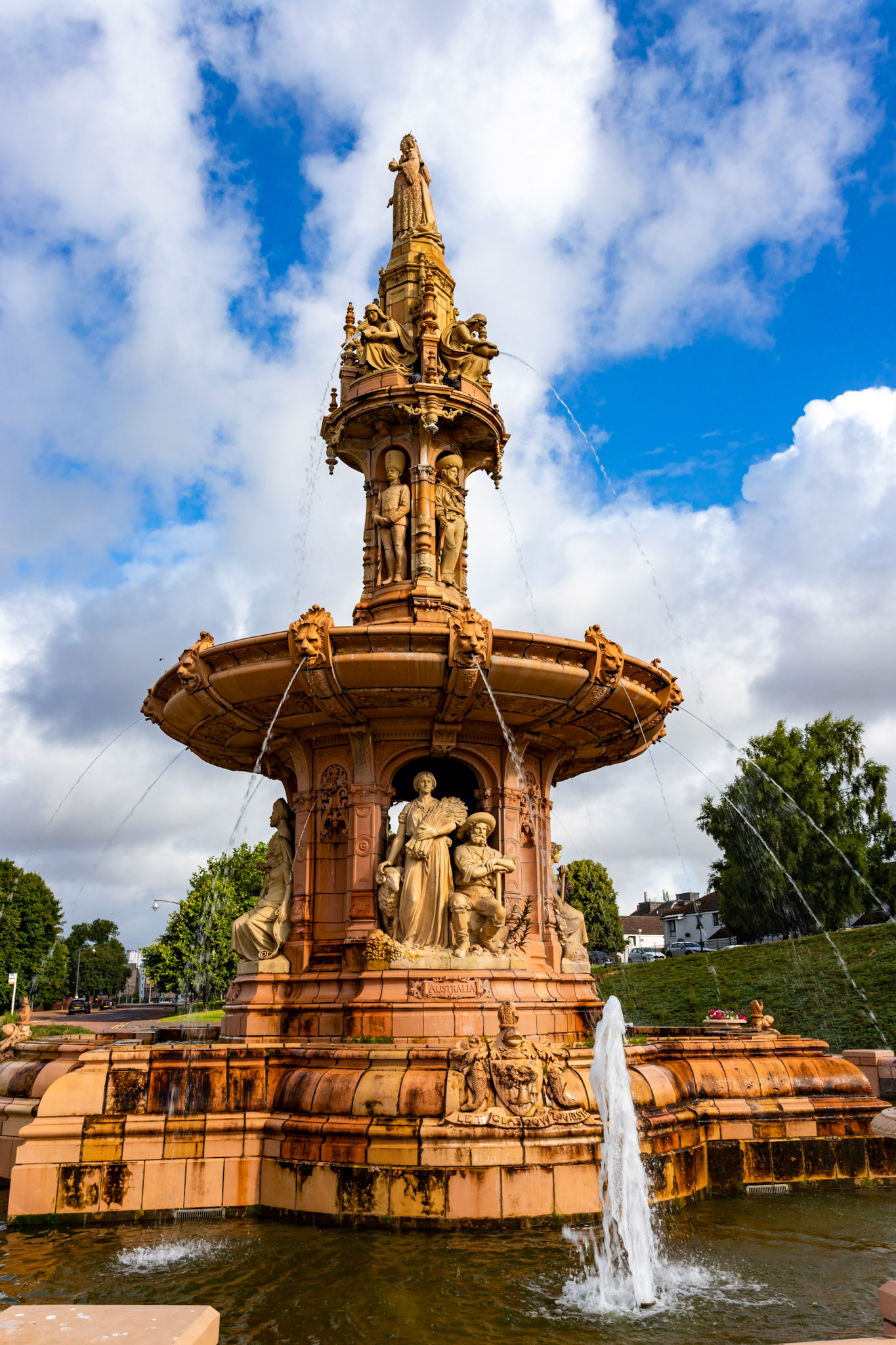 The Doulton Fountain outside the People's Palace Glasgow 03 August 2024