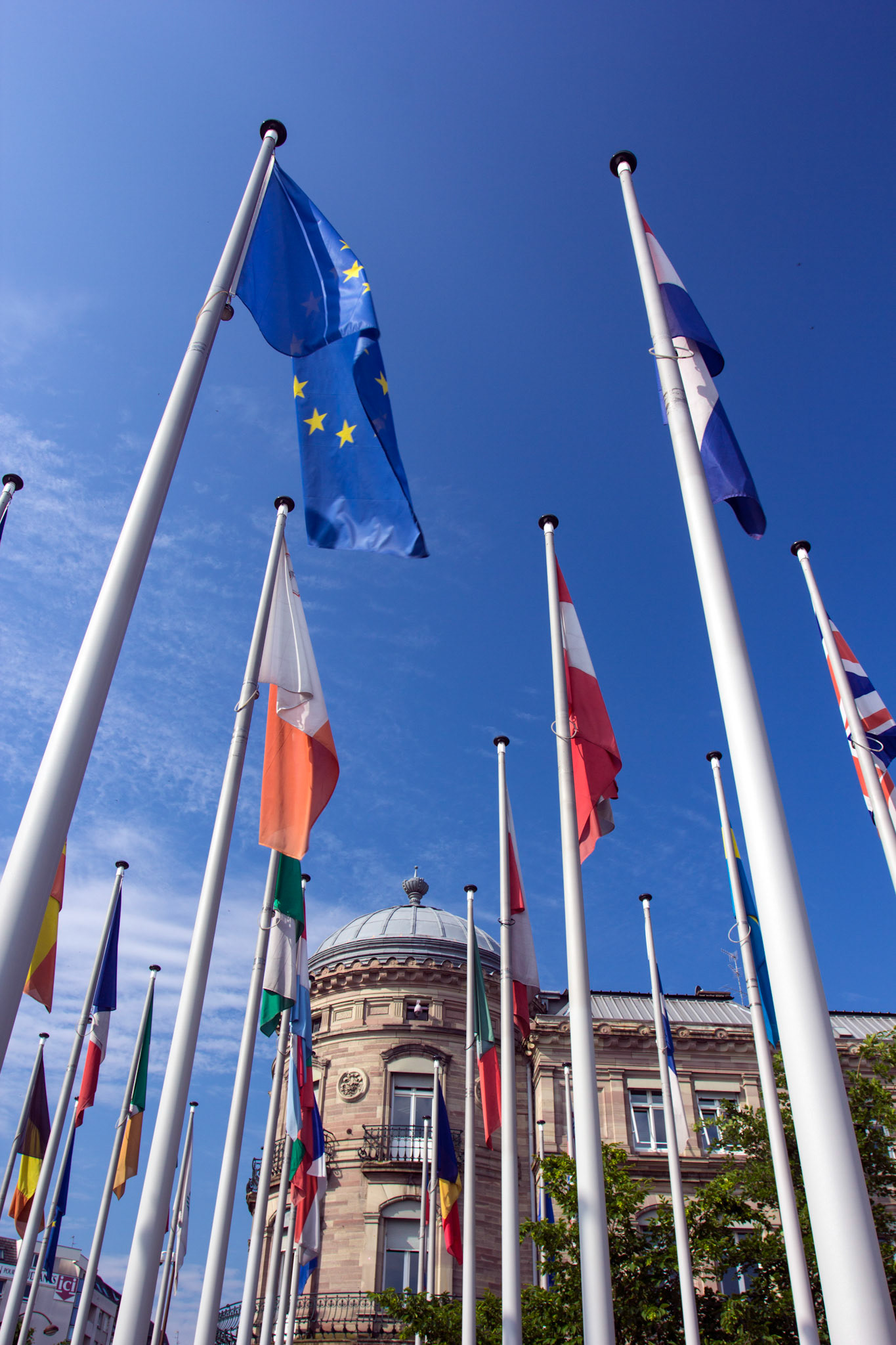 The EU member state flags. Hope the Union Flag remains here.