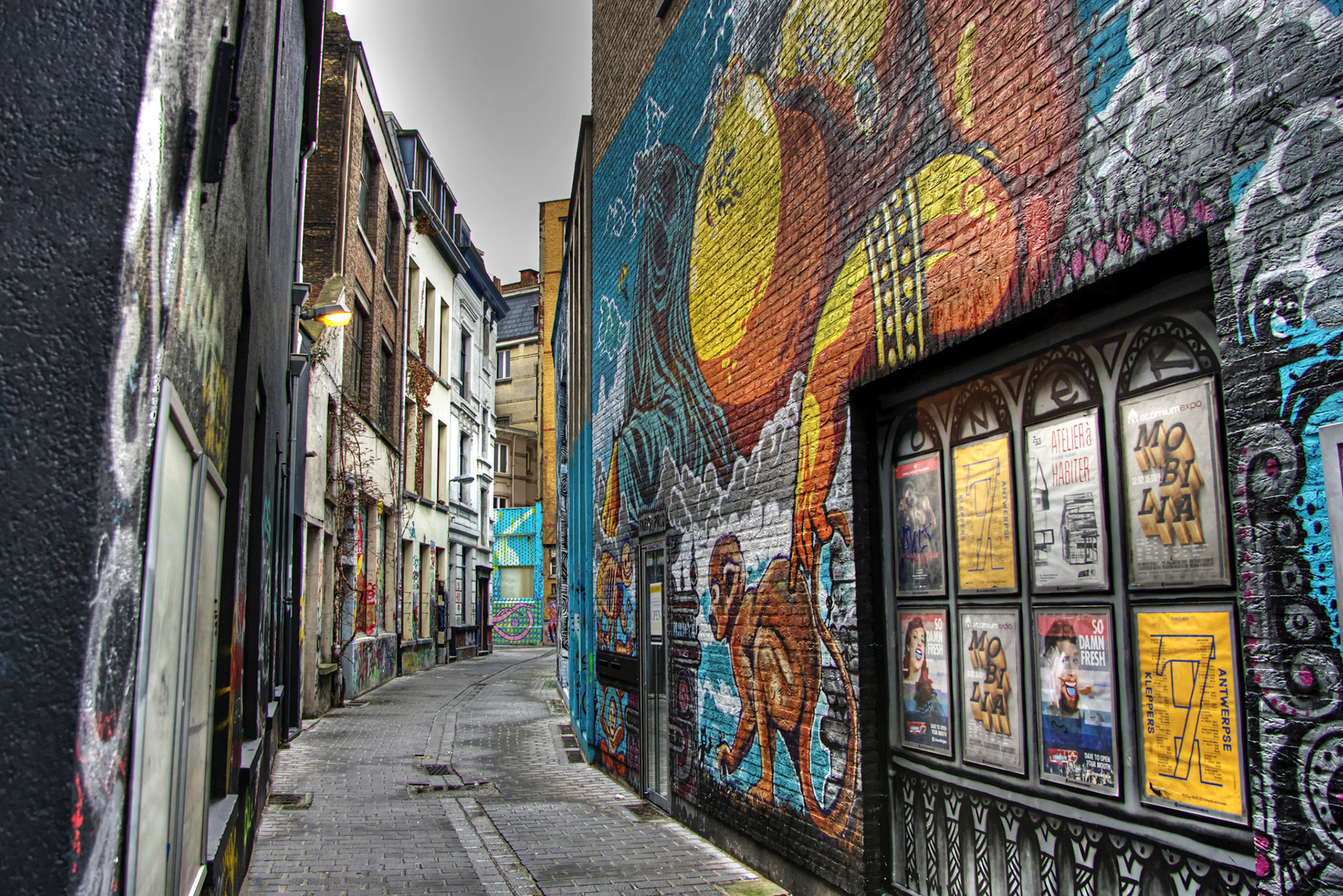Back street in Antwerp. Please see my other Photographs at: http://www.jamespdeans.co.uk/