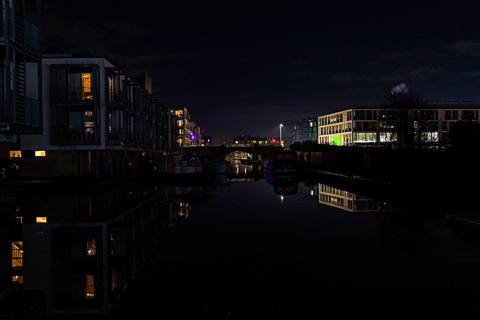 Union Canal at Leamington Lift Bridge Edinburgh 29 Nov 2022