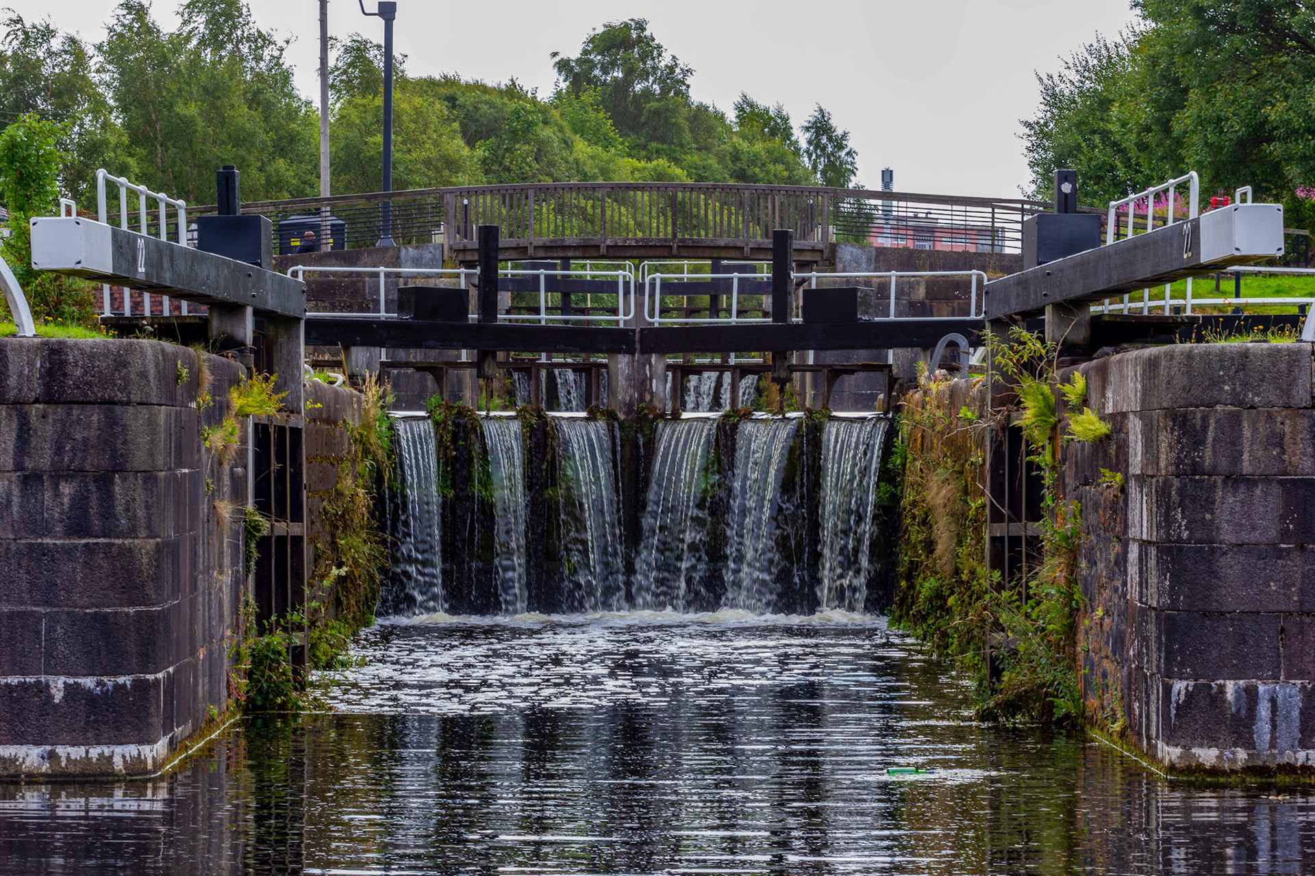 Maryhill Locks on the Forth &amp; Clyde Canal. 03 August 2024.