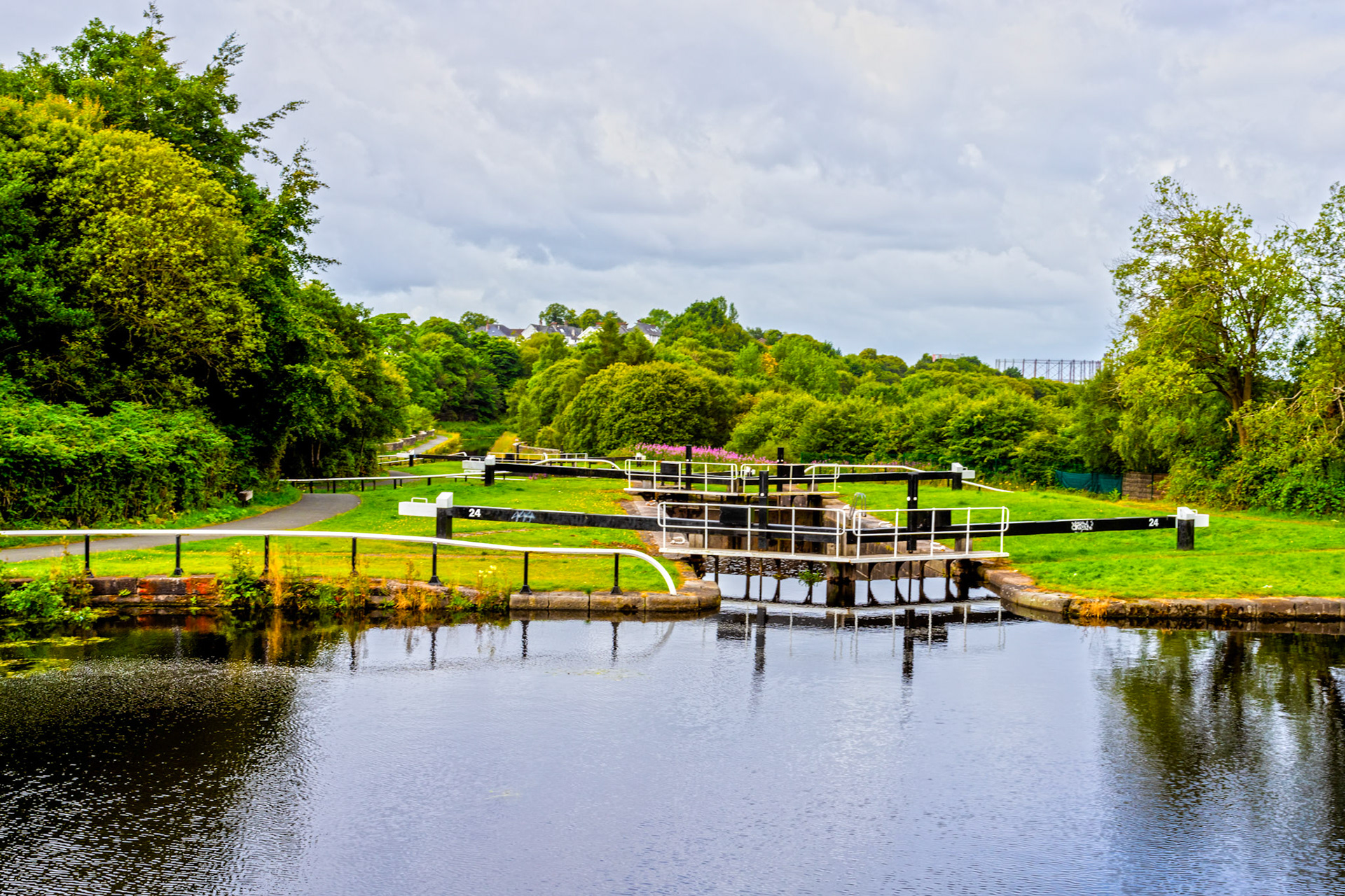 Maryhill Locks on the Forth &amp; Clyde Canal. 03 August 2024.