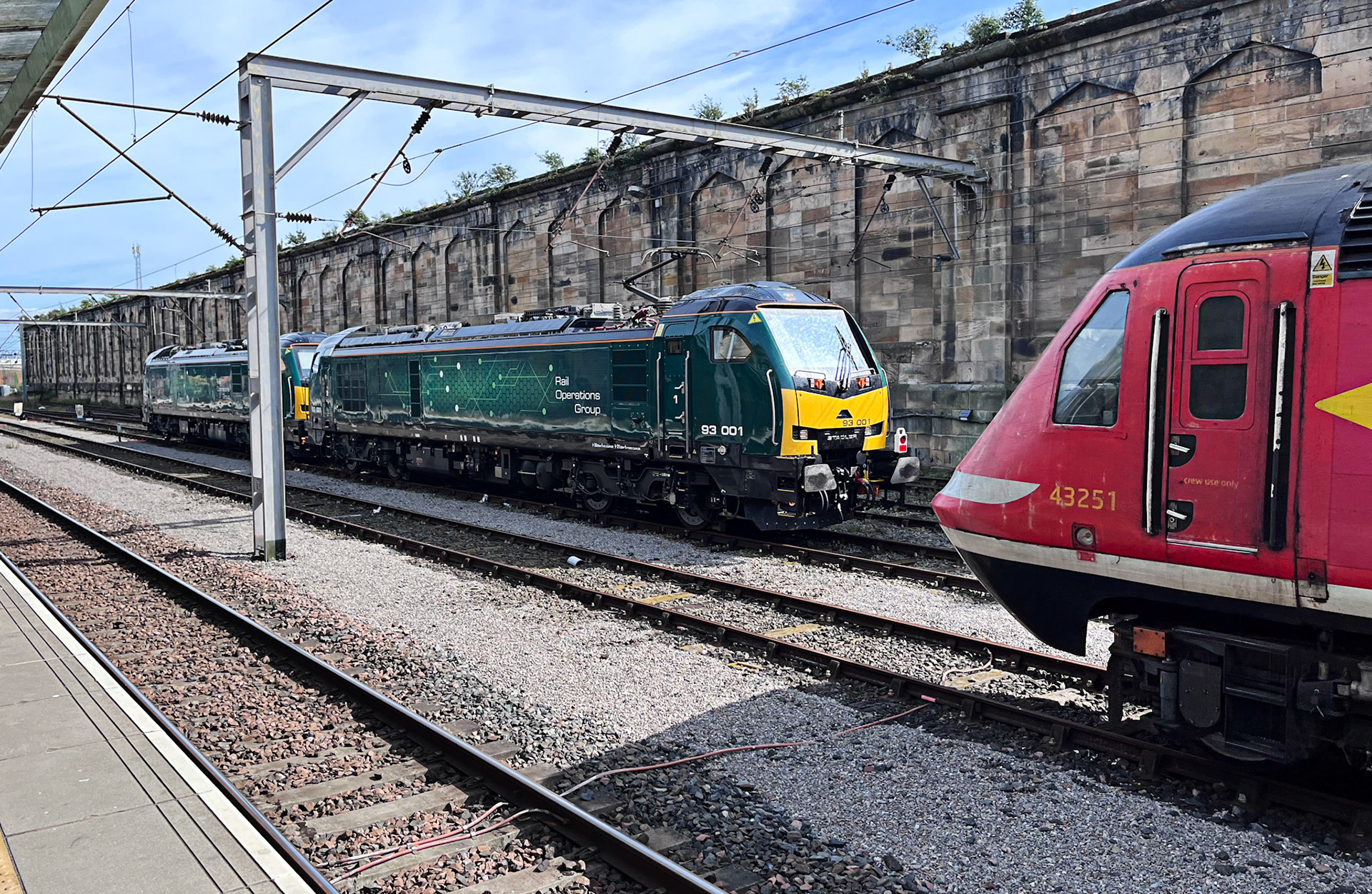 Trains in Carlisle Railway Station on 10 July 2025