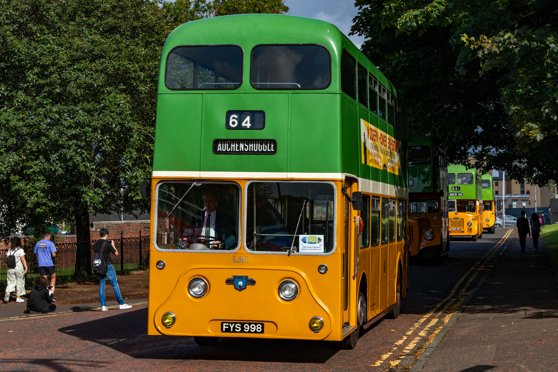 FYS998 Number: LA1 Leyland Atlantean 1958 - 100 years of Glasgow Corporation Motorbuses at the People's Palace Glasgow 03 August 2024