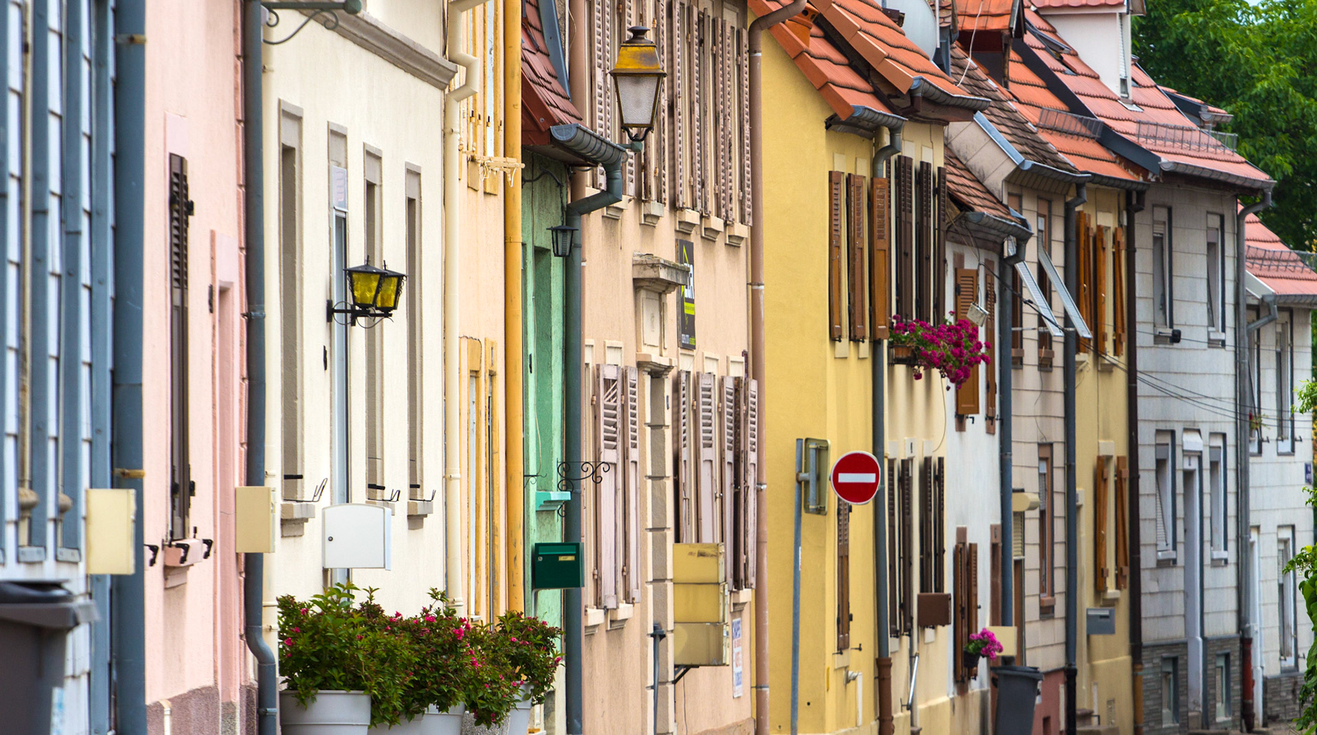Cernay - one of the more colourful streets. Again - the architecture is fairly varied, just like the rooftops I posted a couple of days ago.