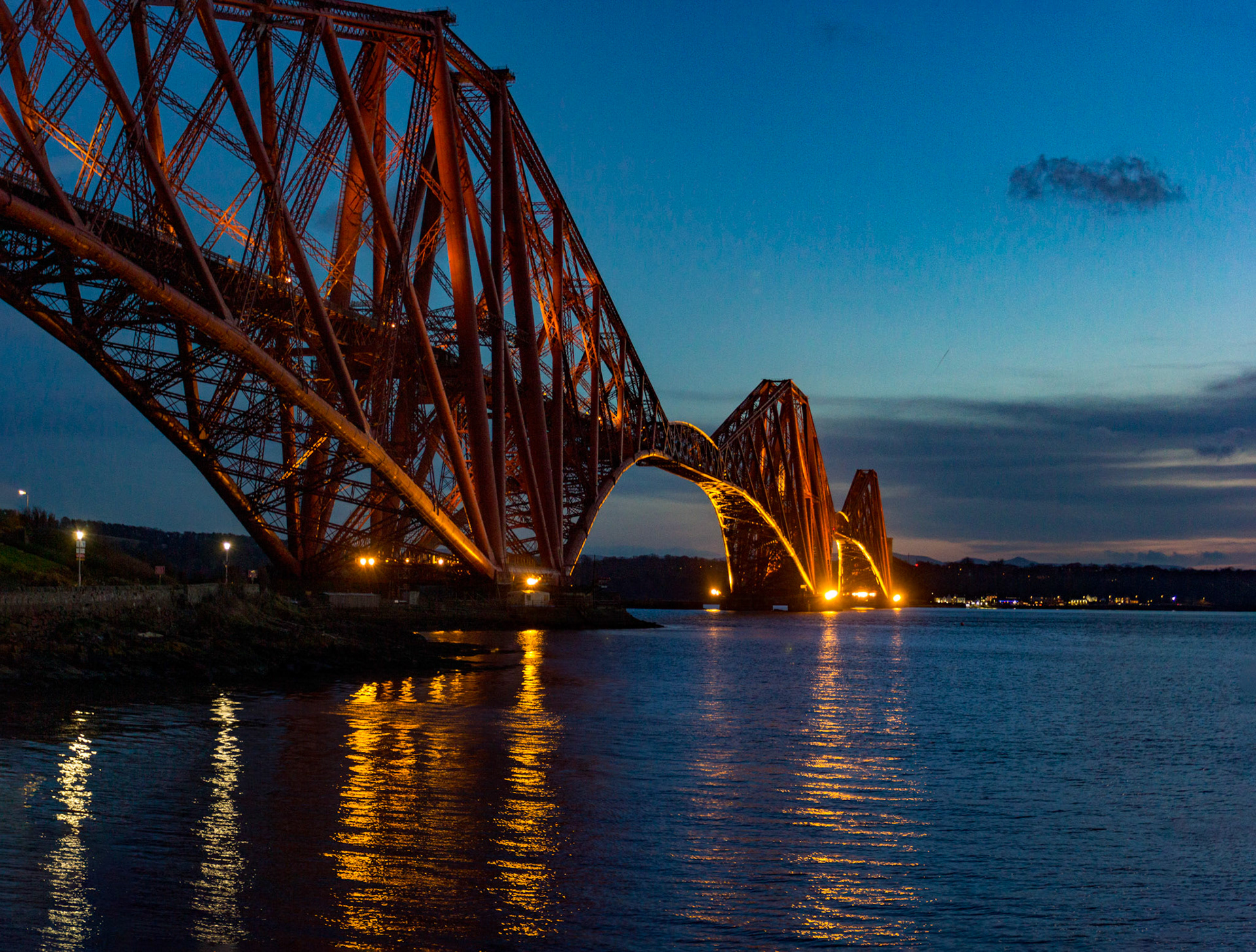 Forth Bridge at North Queensferry with Firth of ForthPlease see my other Photographs at: www.jamespdeans.co.uk