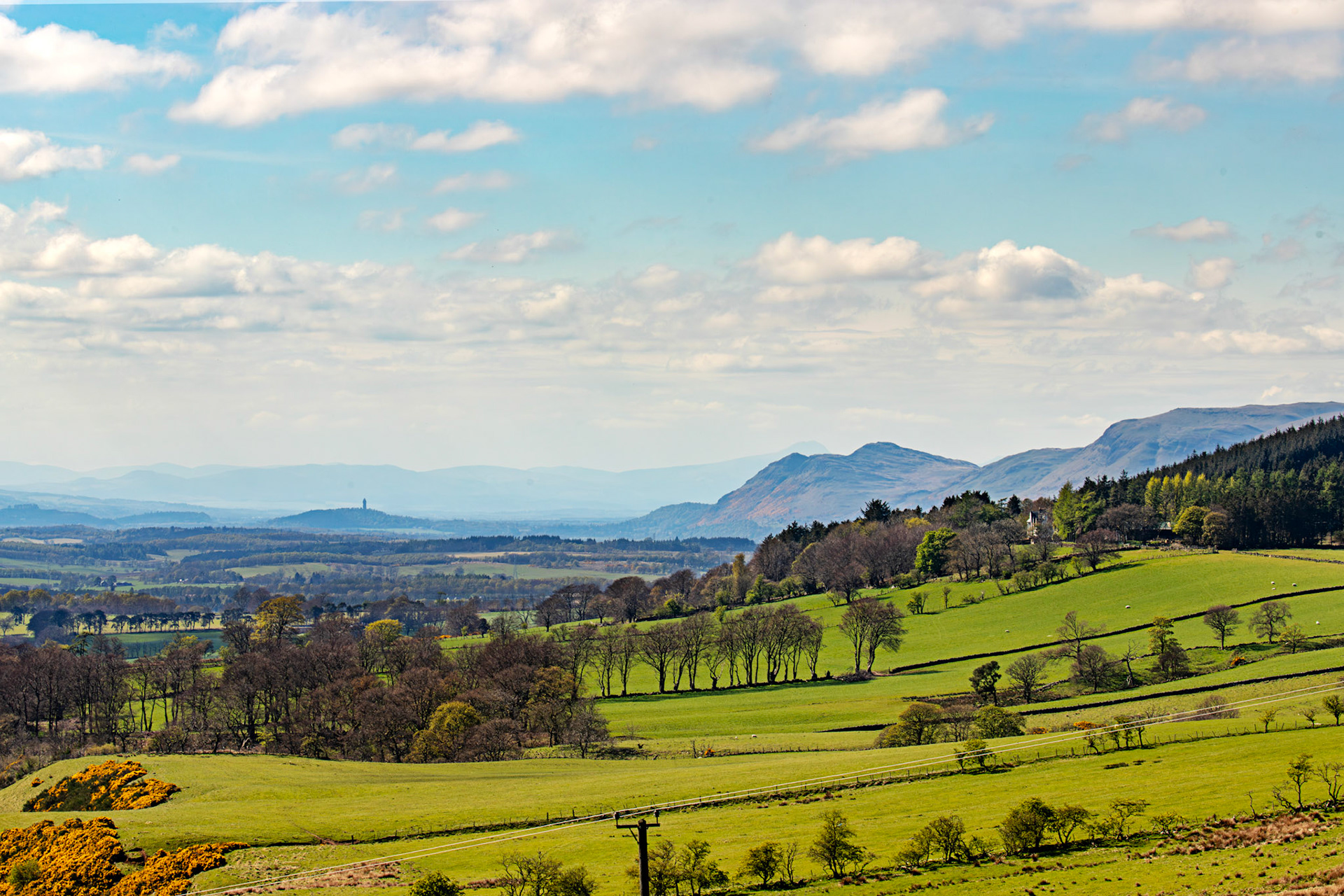 View towards Stirling from near Knockhill 20 April 2025