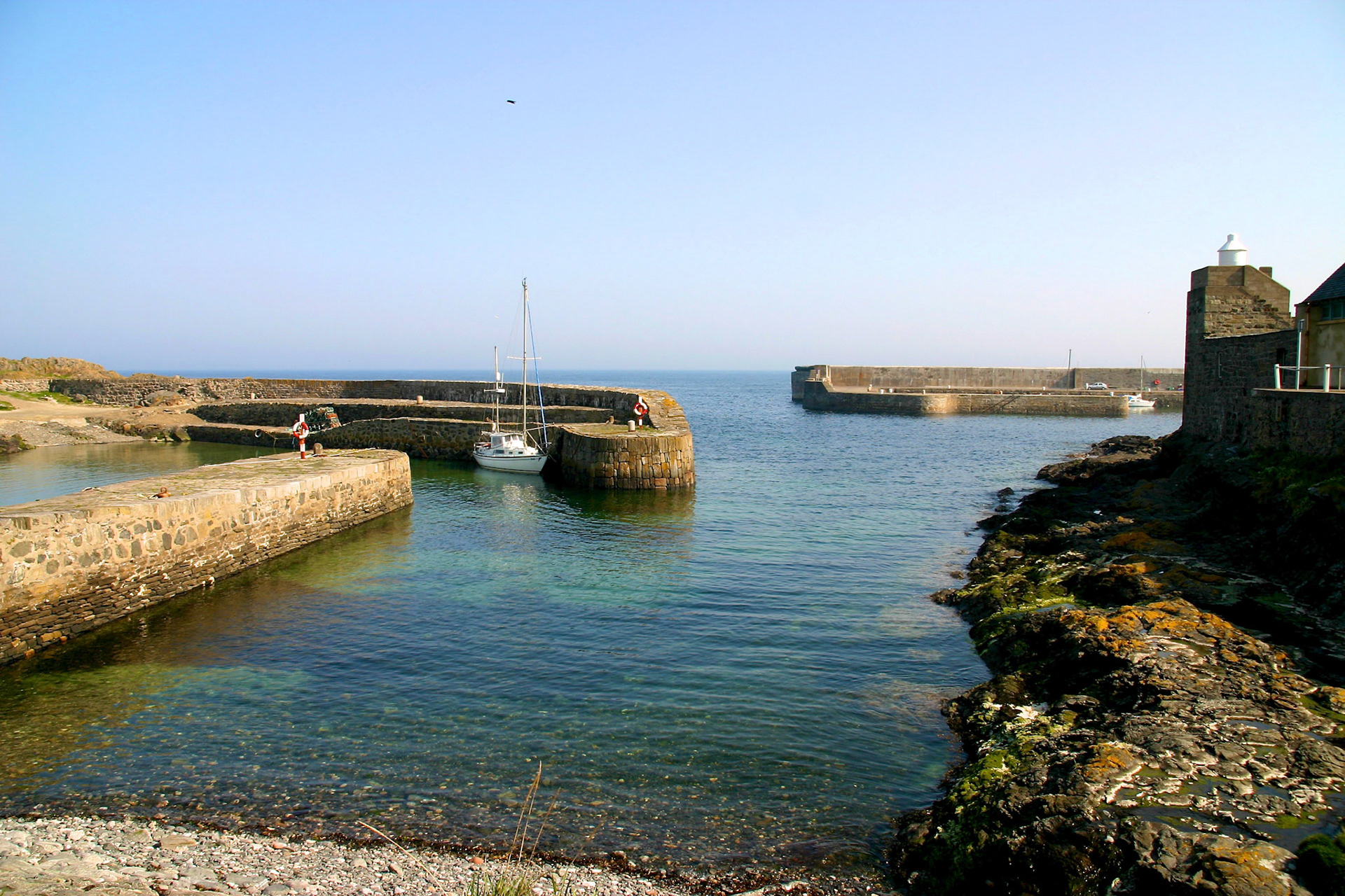 Portsoy harbour used to be crammed with herring fishing boats.