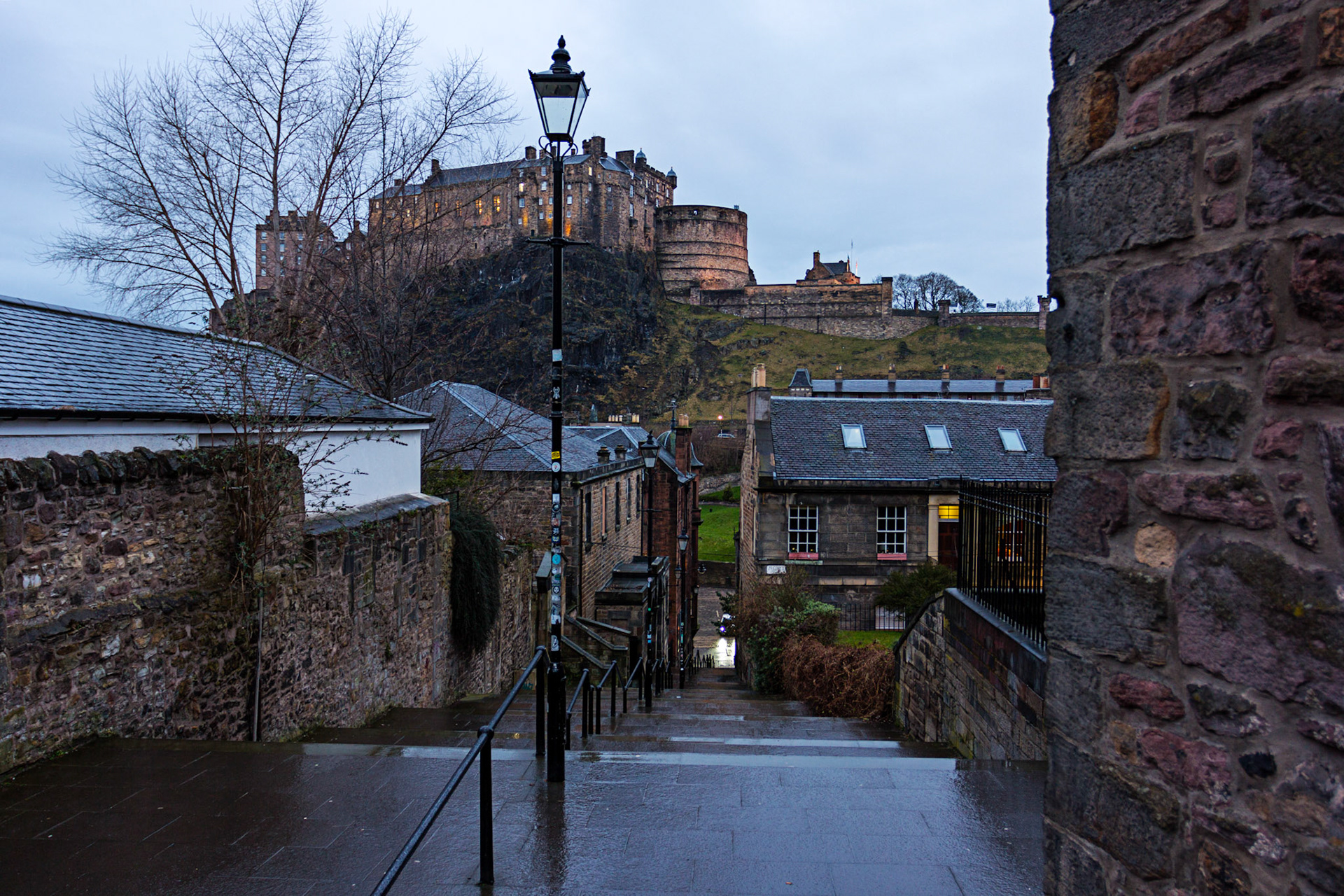 Edinburgh Castle viewed  from the Vennel, Edinburgh  Please see my other Photographs at: www.jamespdeans.co.uk