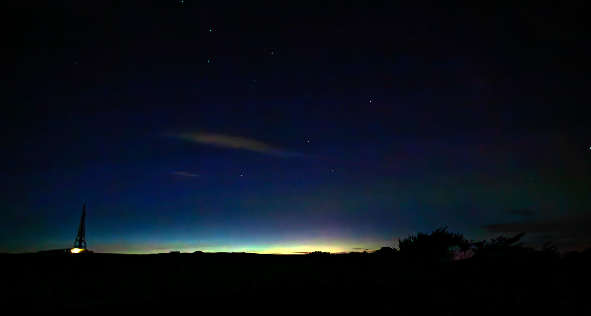 Aurora borealis (Northern Lights) from the Bathgate Hills 12 August 2024